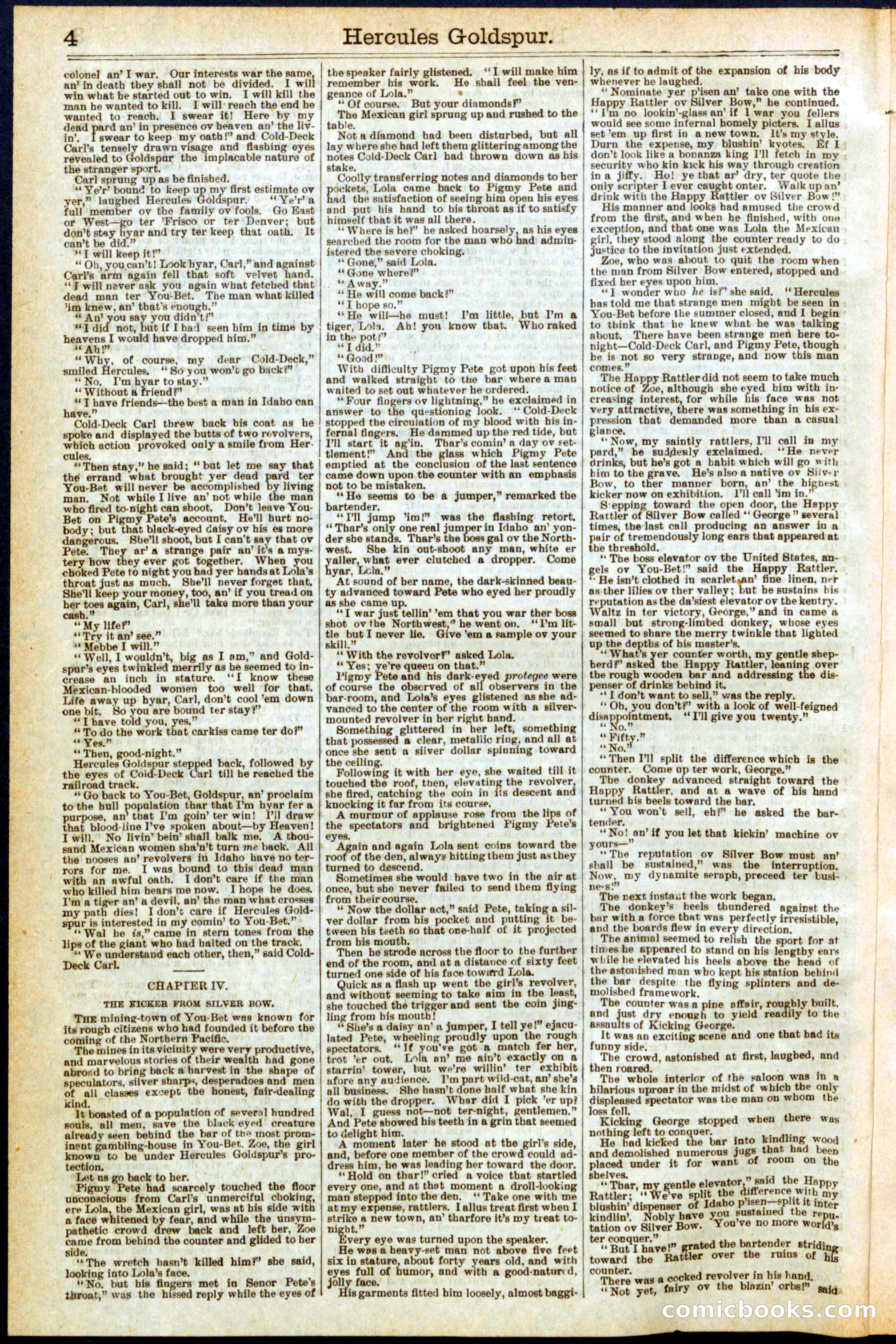 Beadle's Dime Library No. 278 — page 4 of 32