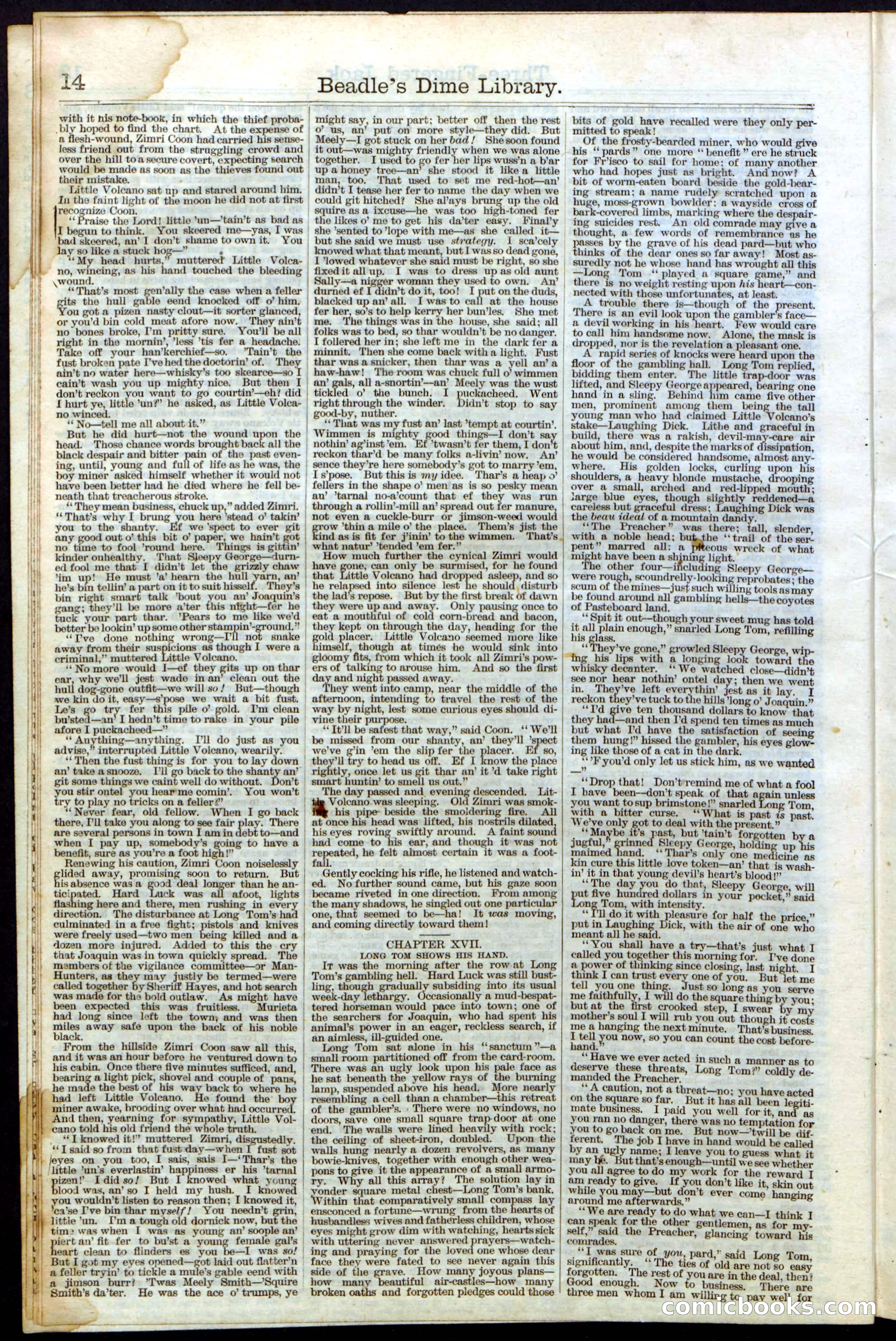 Beadle's New York Dime Library No. 28 — page 14 of 32
