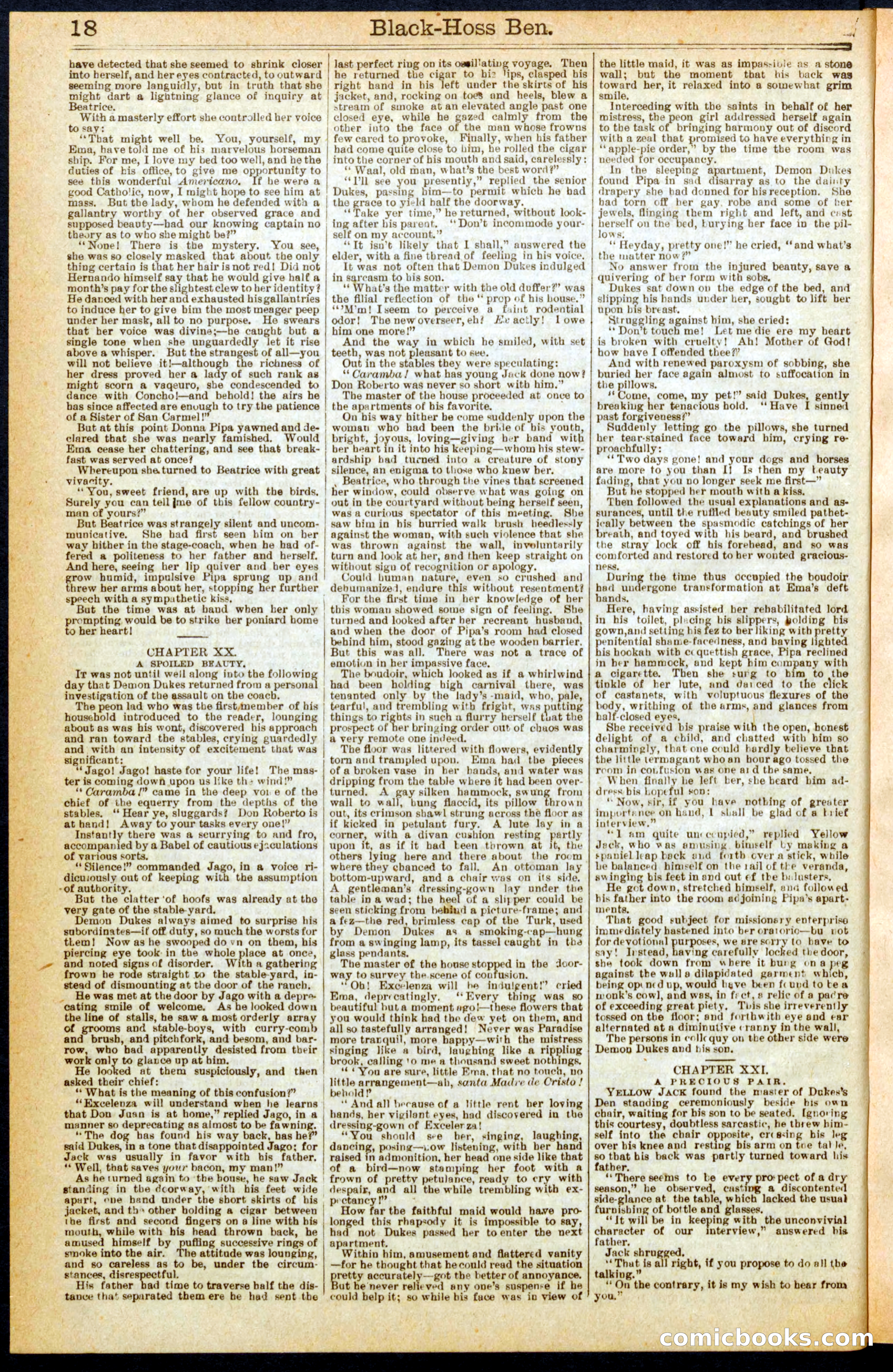 Beadle's Dime Library No. 280 — page 18 of 32