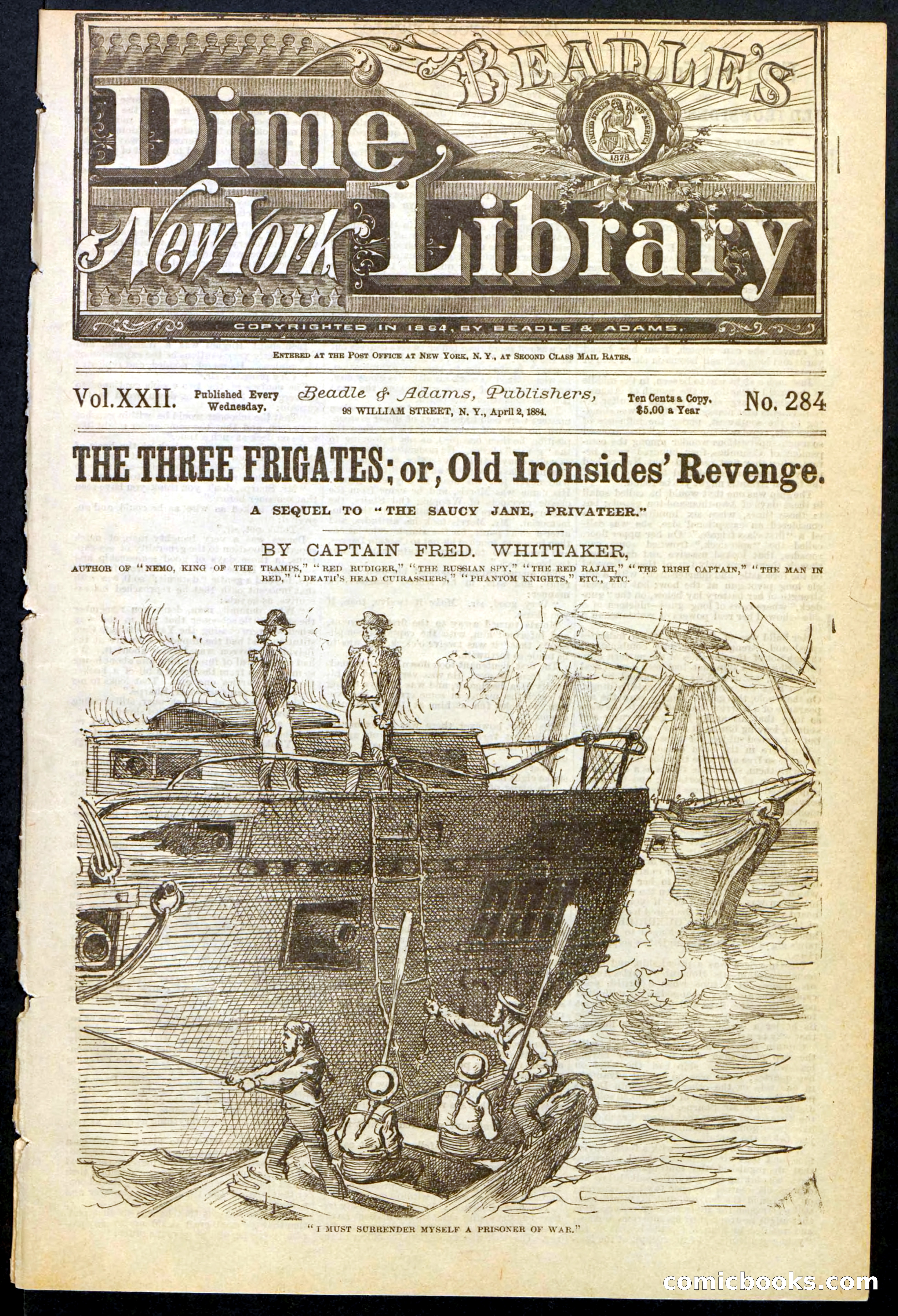 Beadle's New York Dime Library, No. 284 — page 1 of 32
