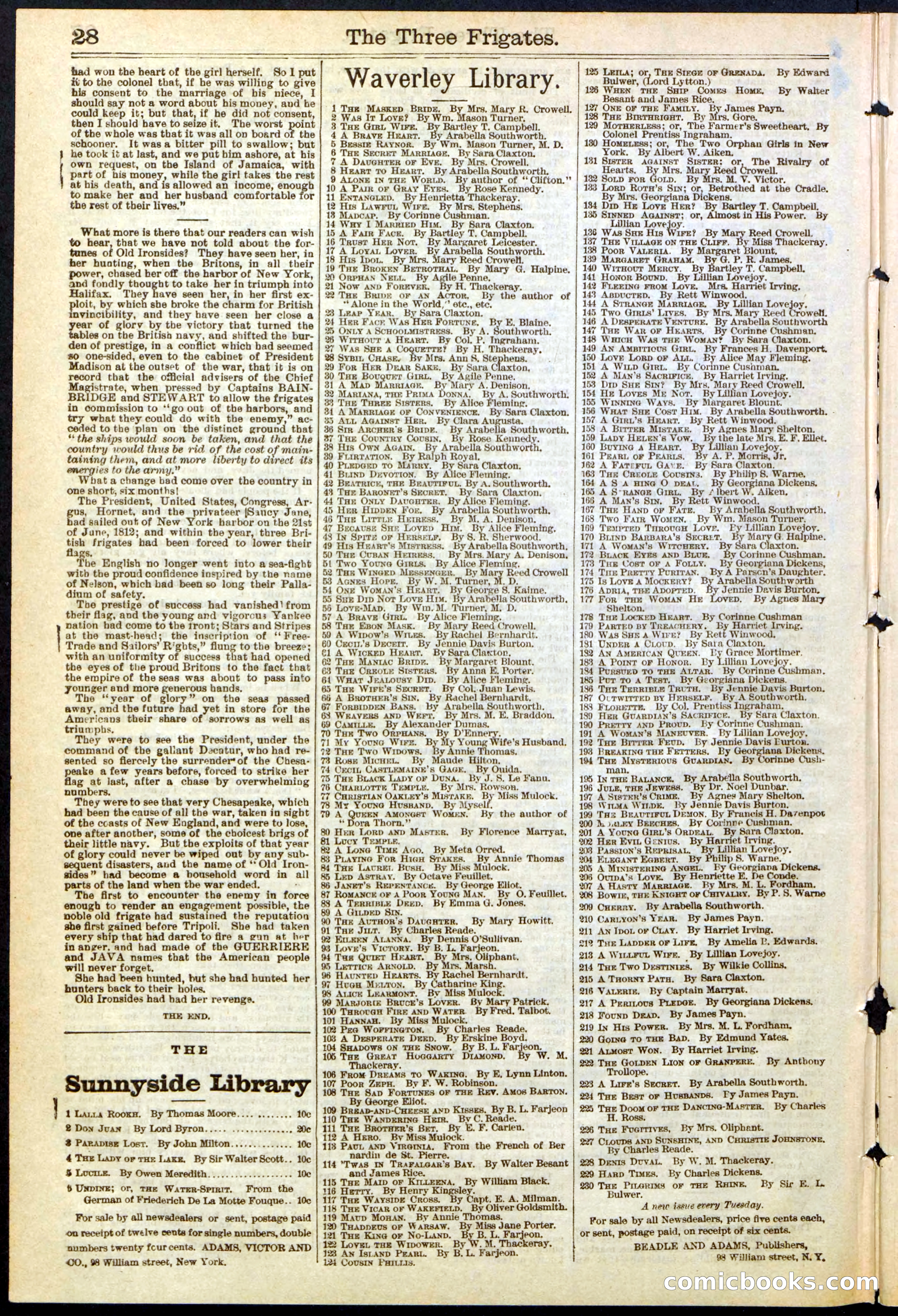 Beadle's New York Dime Library, No. 284 — page 28 of 32