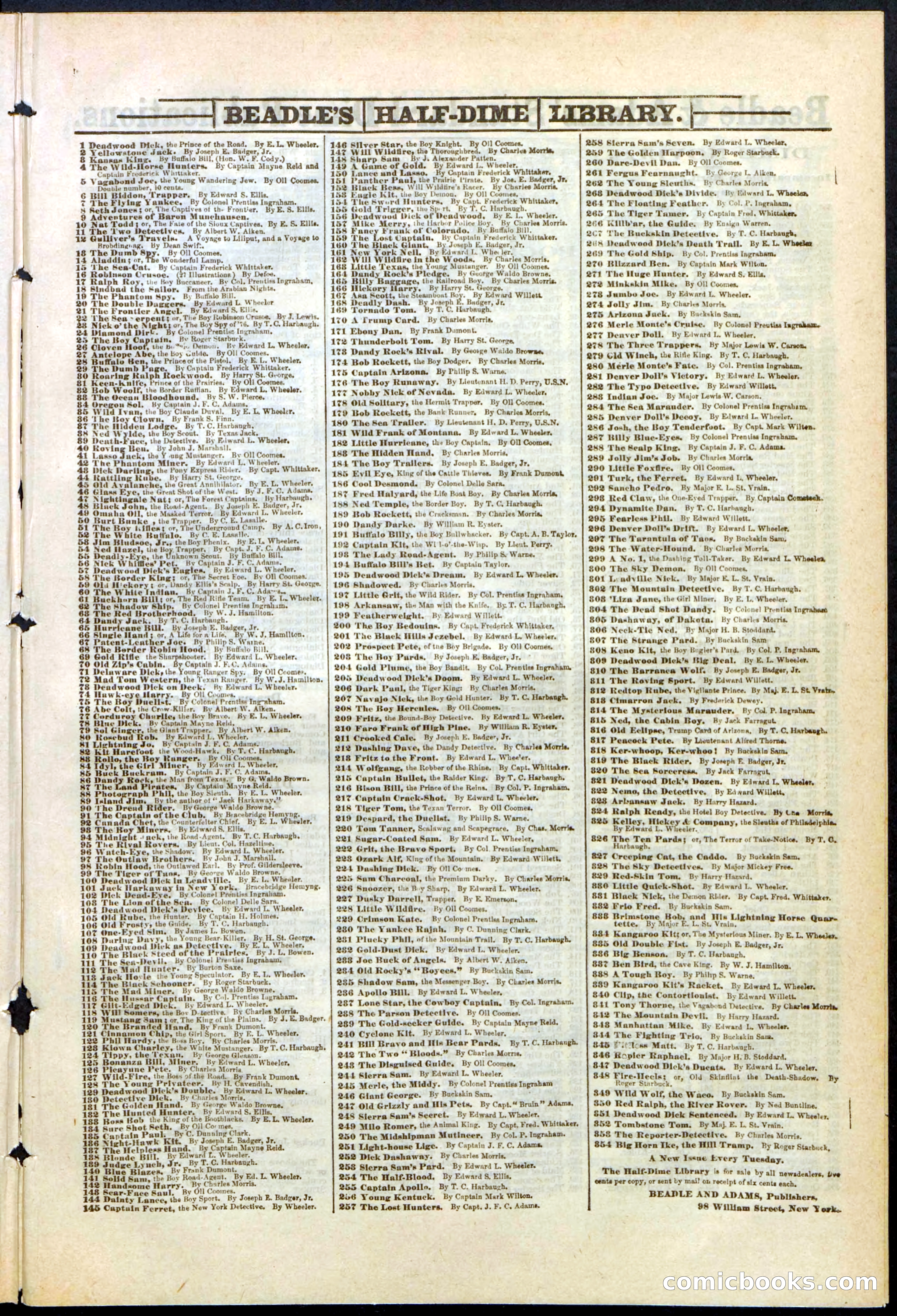 Beadle's New York Dime Library, No. 284 — page 29 of 32