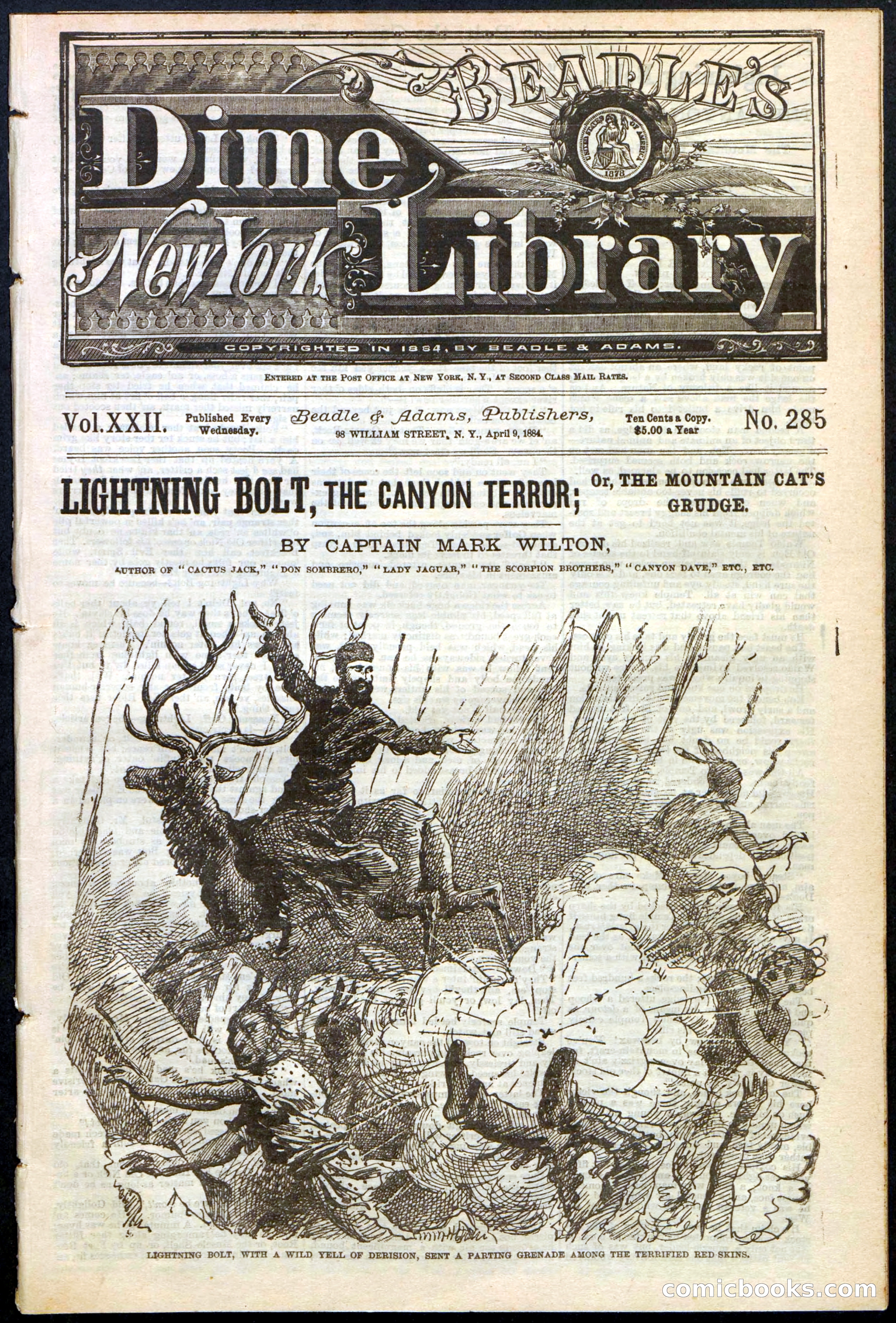 Beadle's Dime Library No. 285 — page 1 of 32