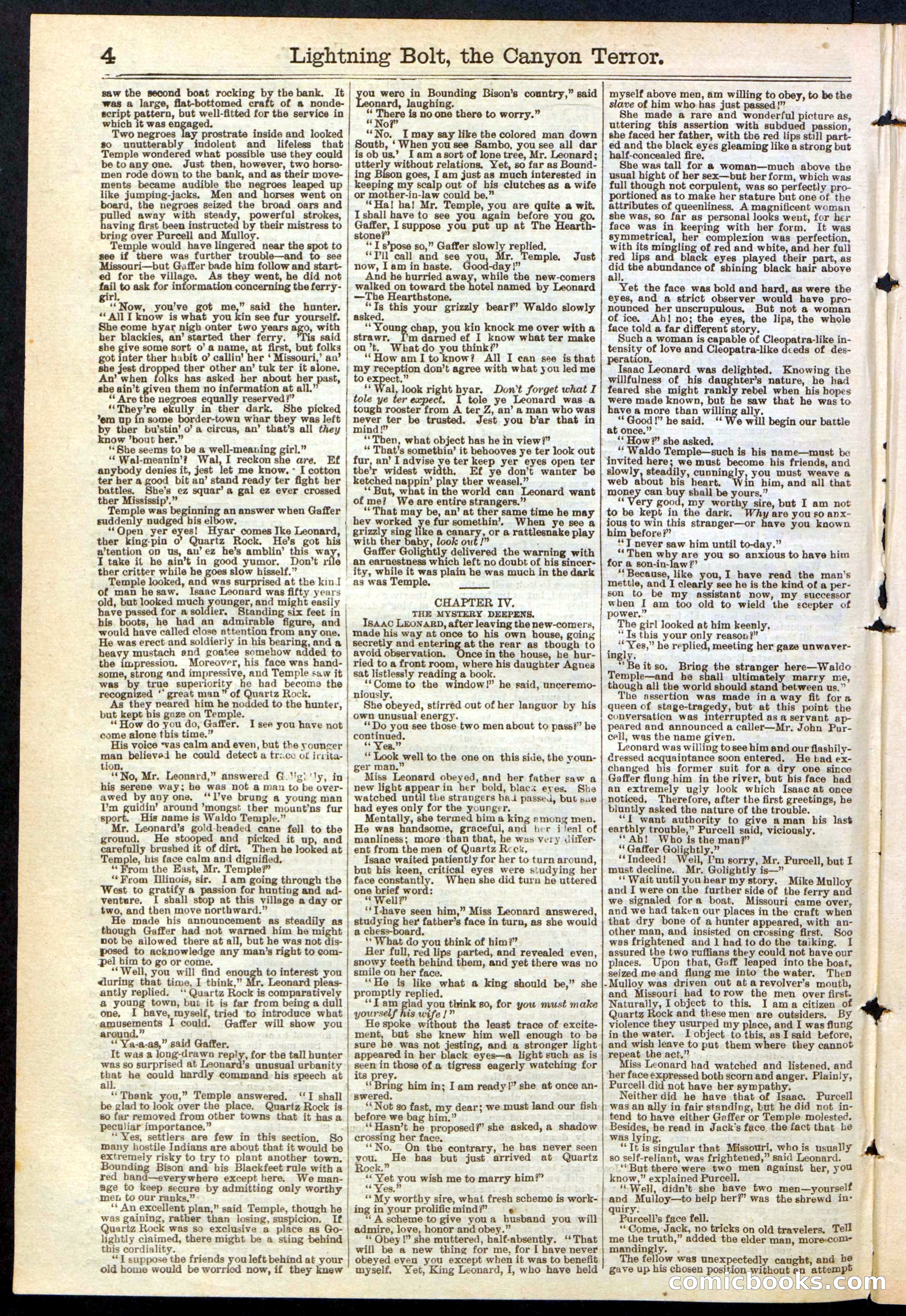 Beadle's Dime Library No. 285 — page 4 of 32
