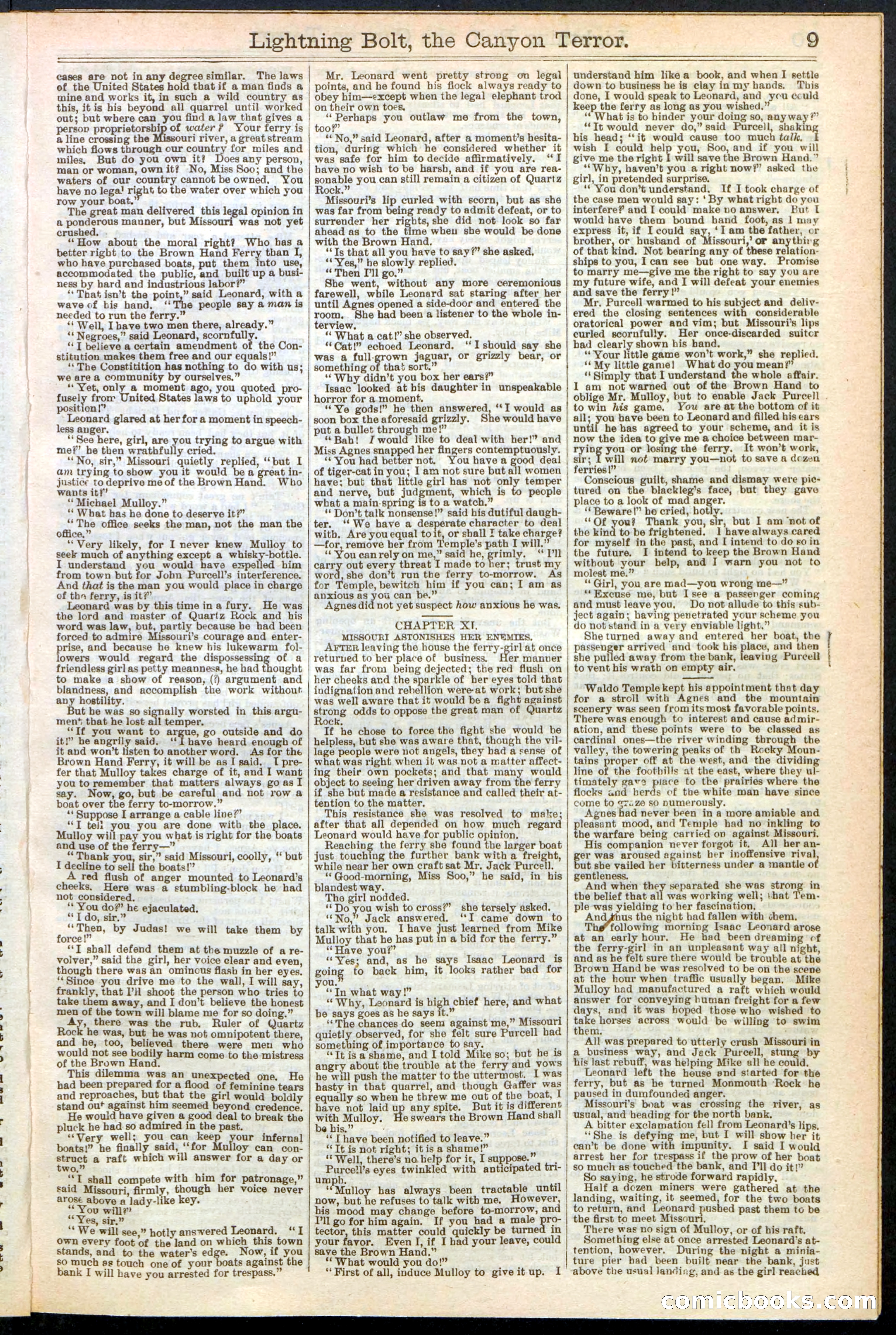 Beadle's Dime Library No. 285 — page 9 of 32