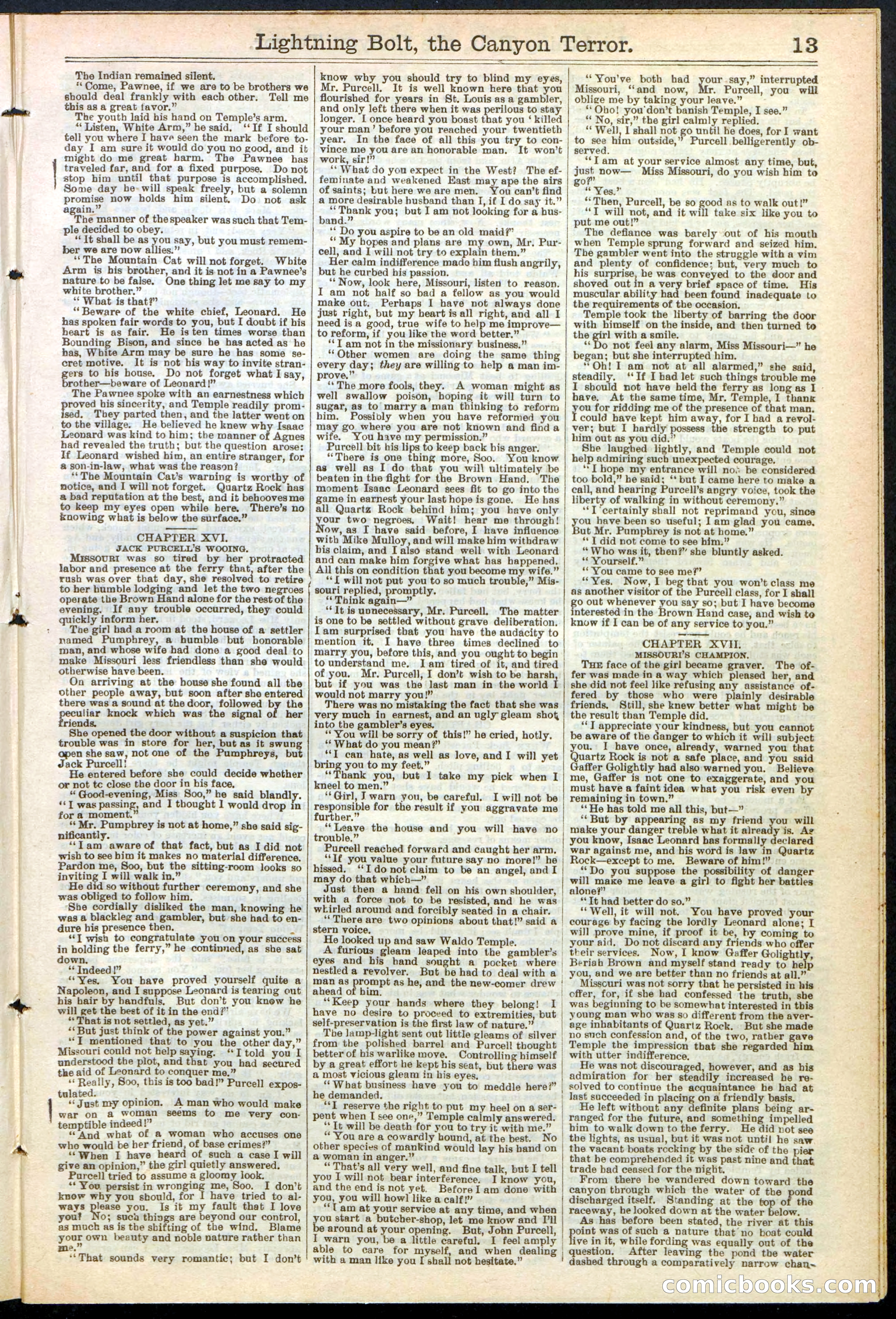 Beadle's Dime Library No. 285 — page 13 of 32