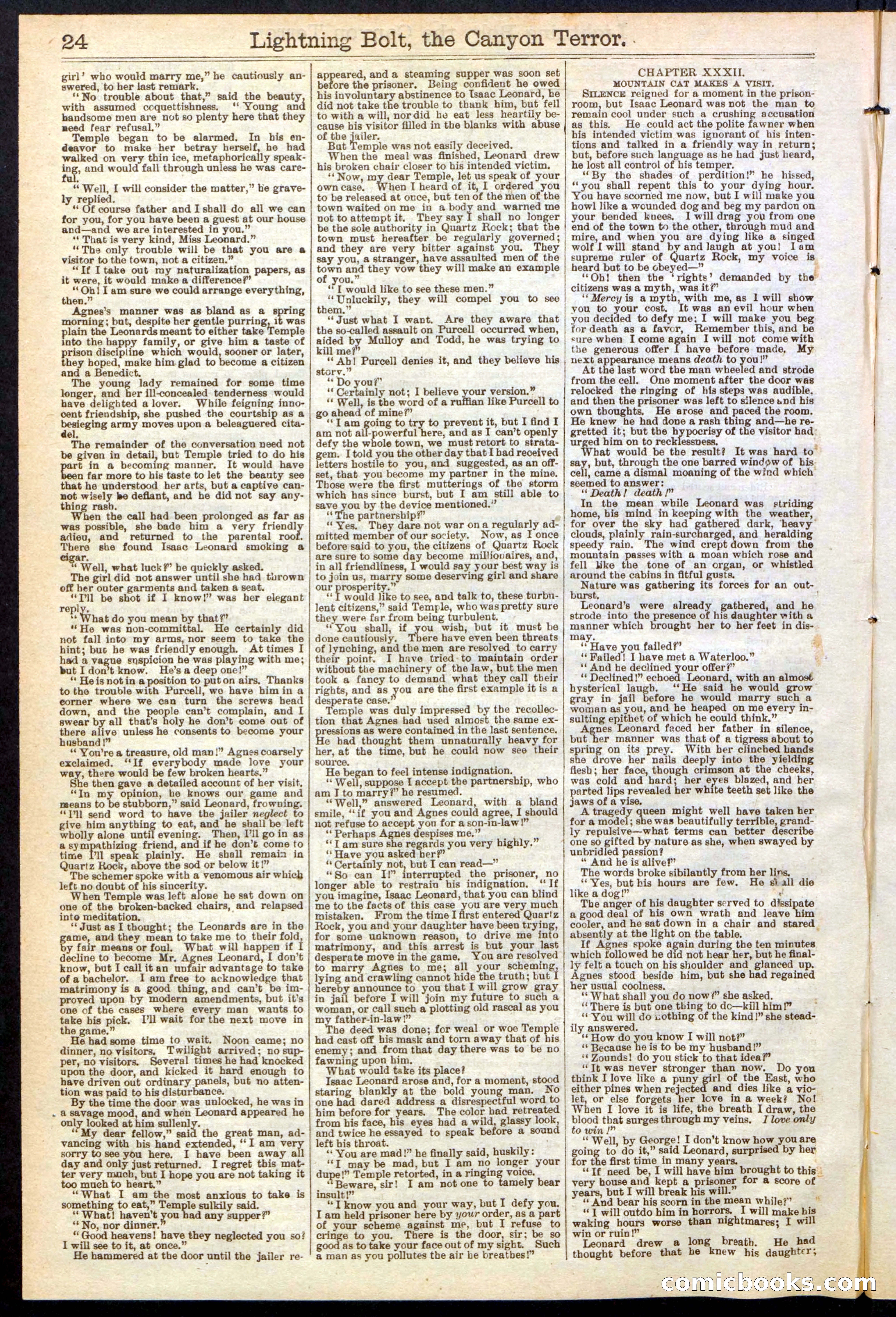 Beadle's Dime Library No. 285 — page 24 of 32