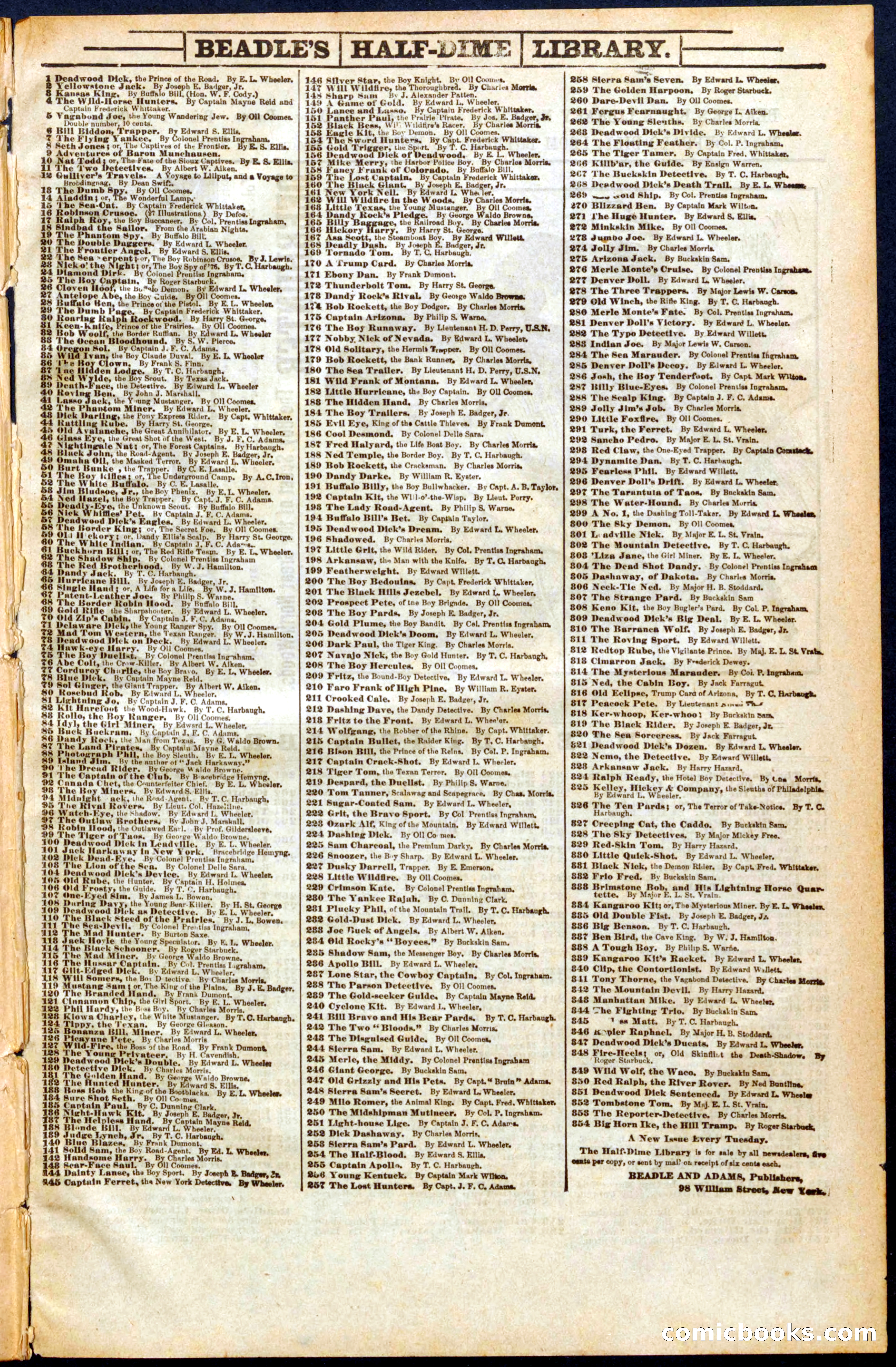 Beadle's Dime Library No. 286 — page 31 of 32
