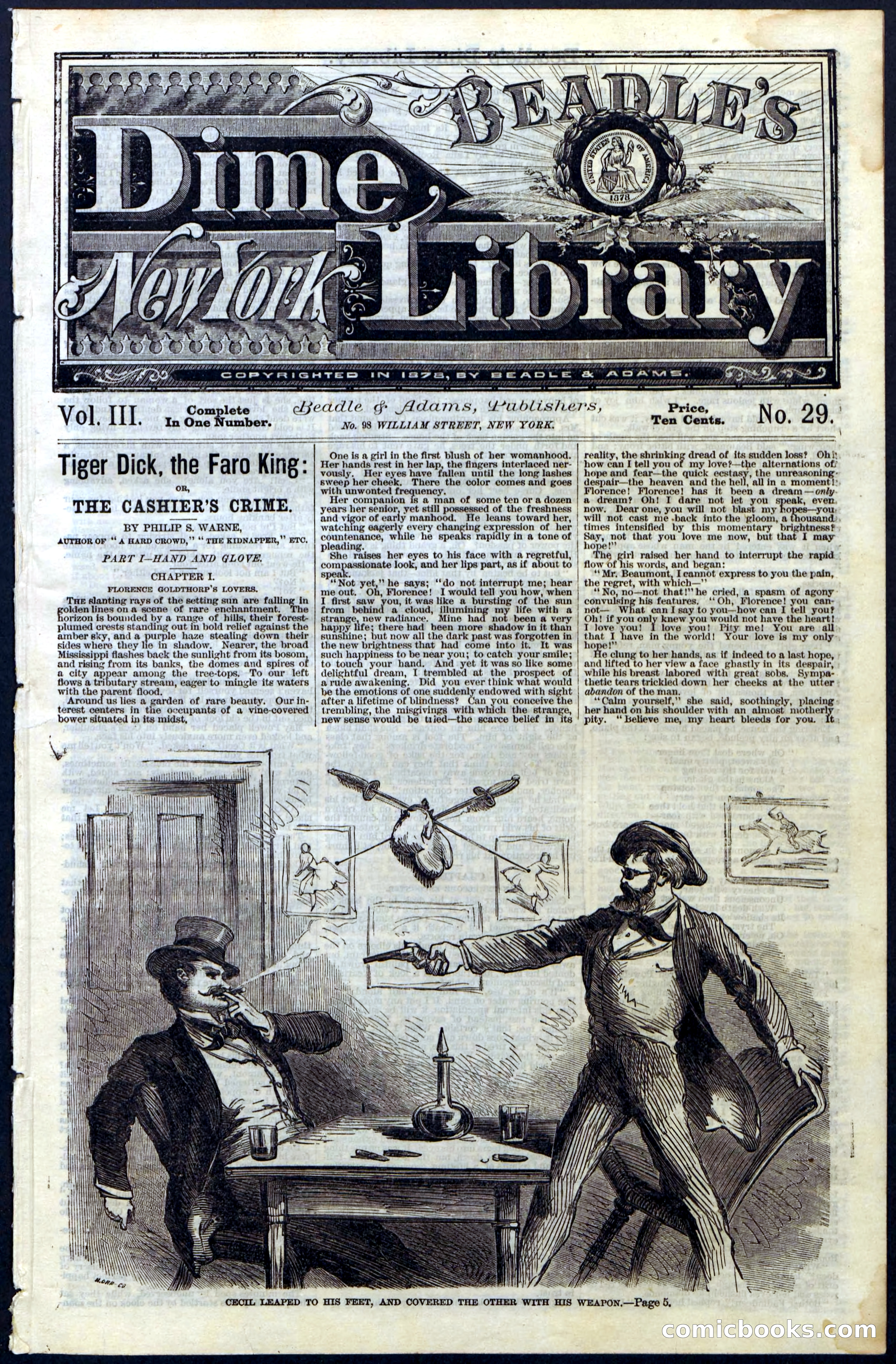 Beadle's Dime Library, Vol. III, No. 29 — page 1 of 32