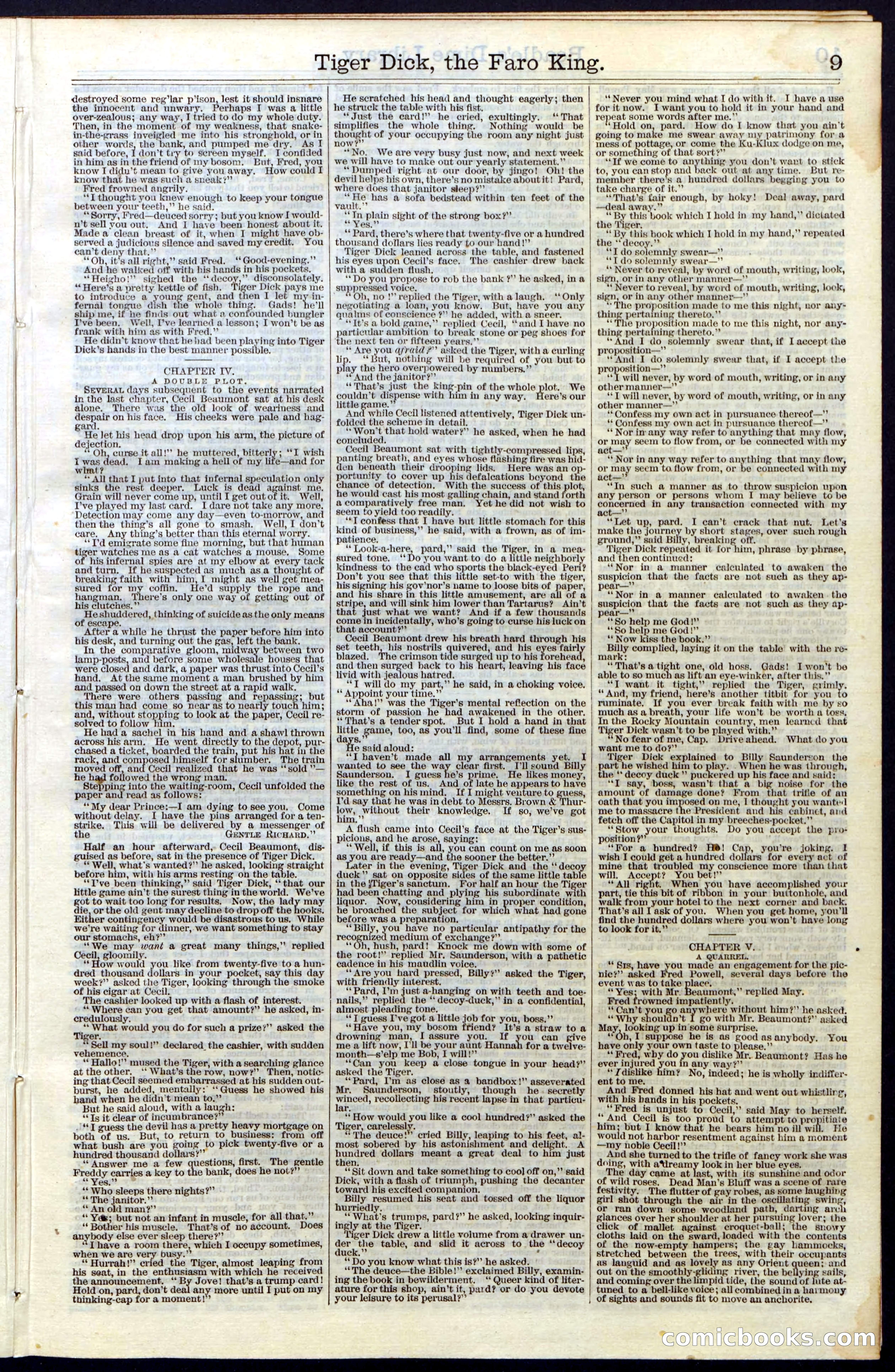 Beadle's Dime Library, Vol. III, No. 29 — page 9 of 32