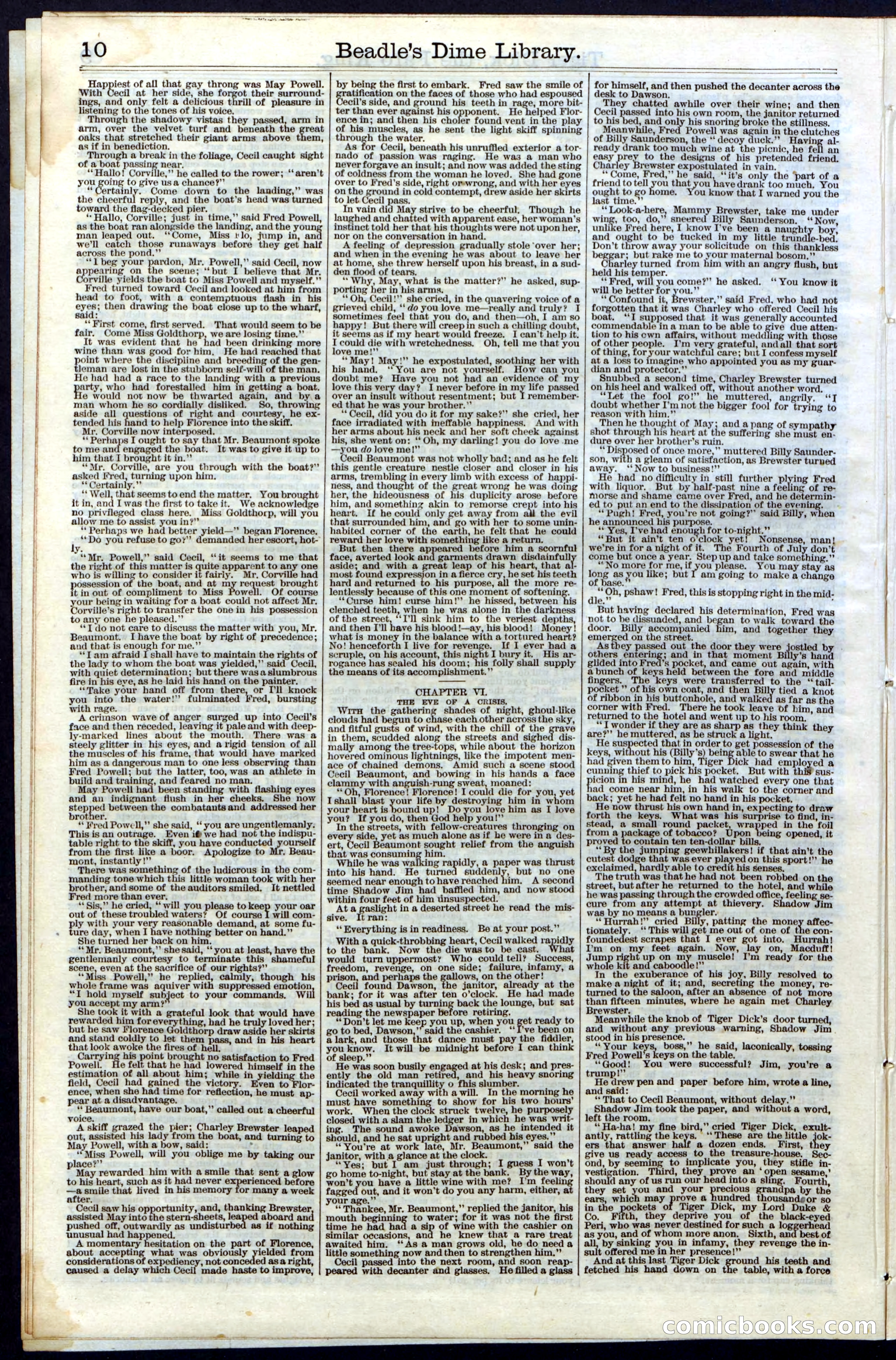 Beadle's Dime Library, Vol. III, No. 29 — page 10 of 32