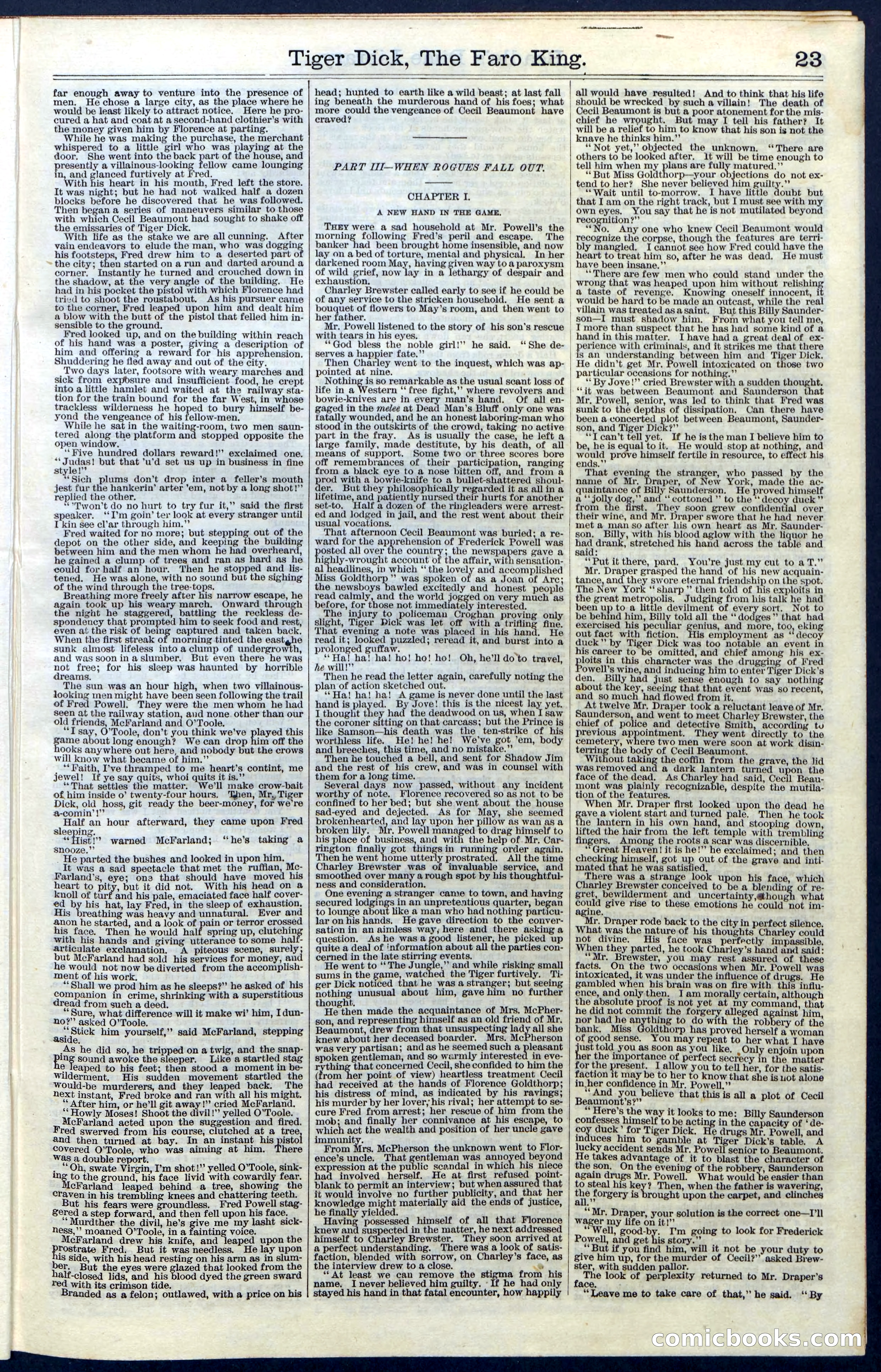 Beadle's Dime Library, Vol. III, No. 29 — page 23 of 32