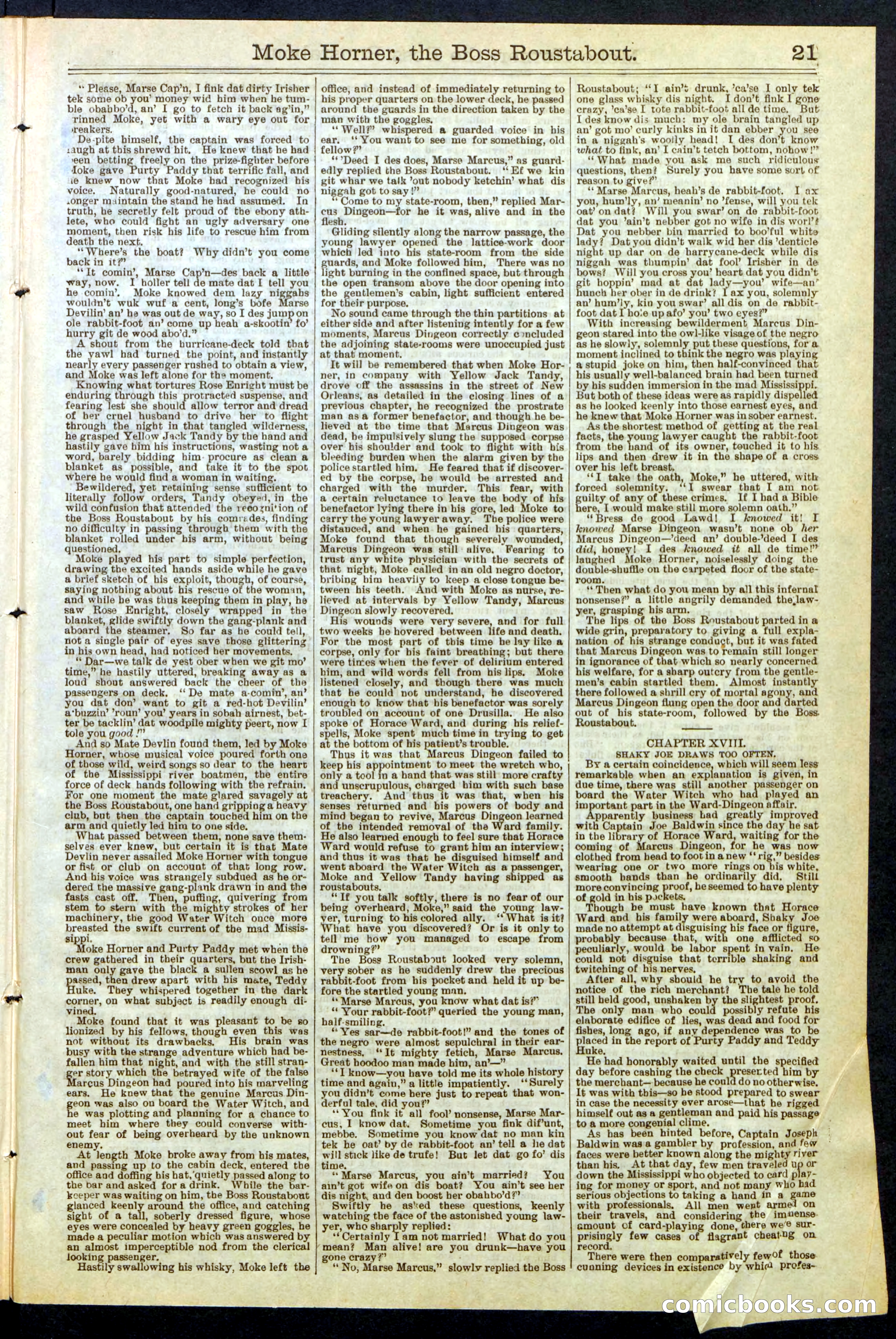 Beadle's New York Dime Library, No. 292 — page 21 of 32