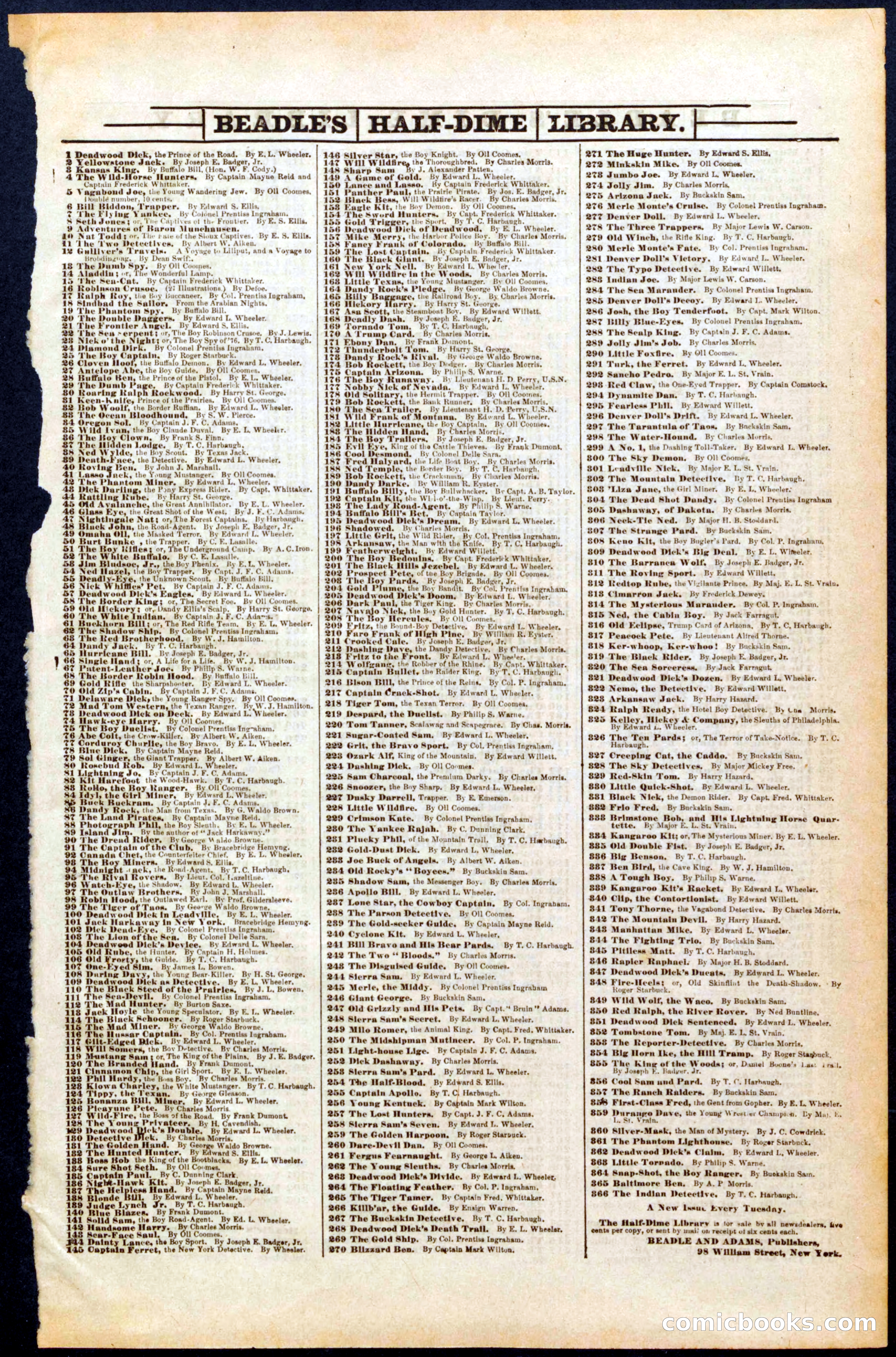Beadle's Dime Library No. 299 — page 31 of 32