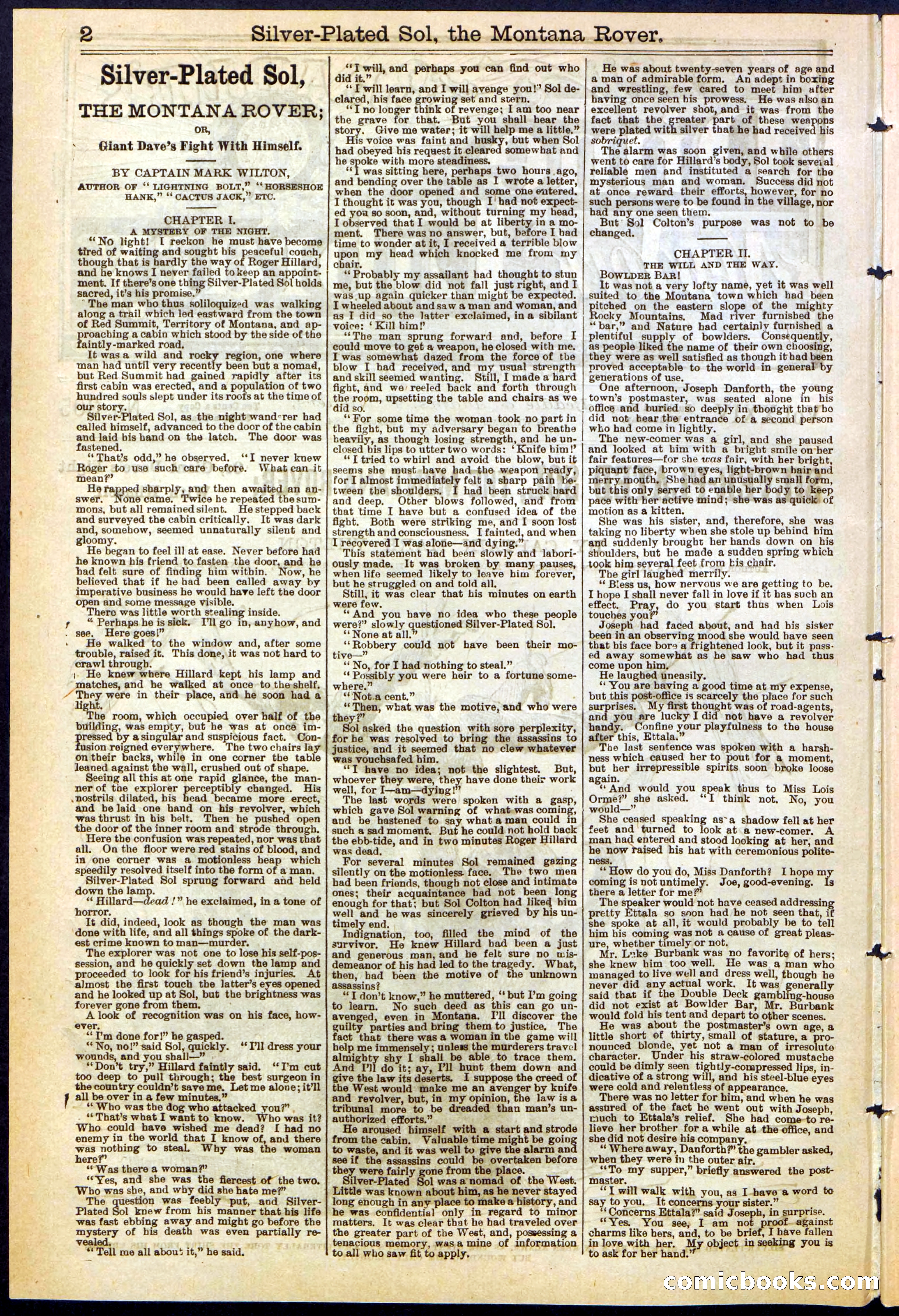 Beadle's Dime Library No. 305 — page 2 of 32