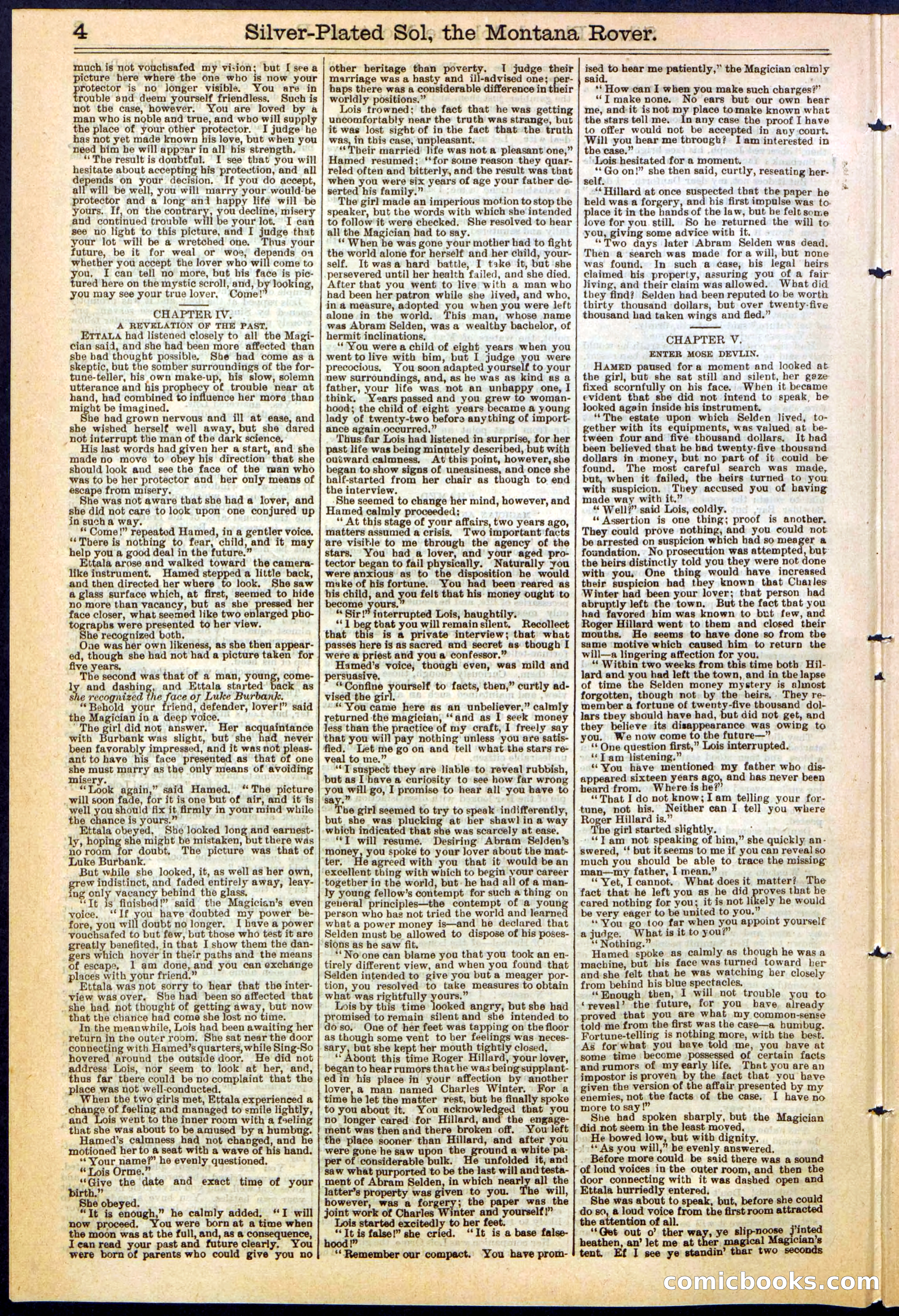 Beadle's Dime Library No. 305 — page 4 of 32