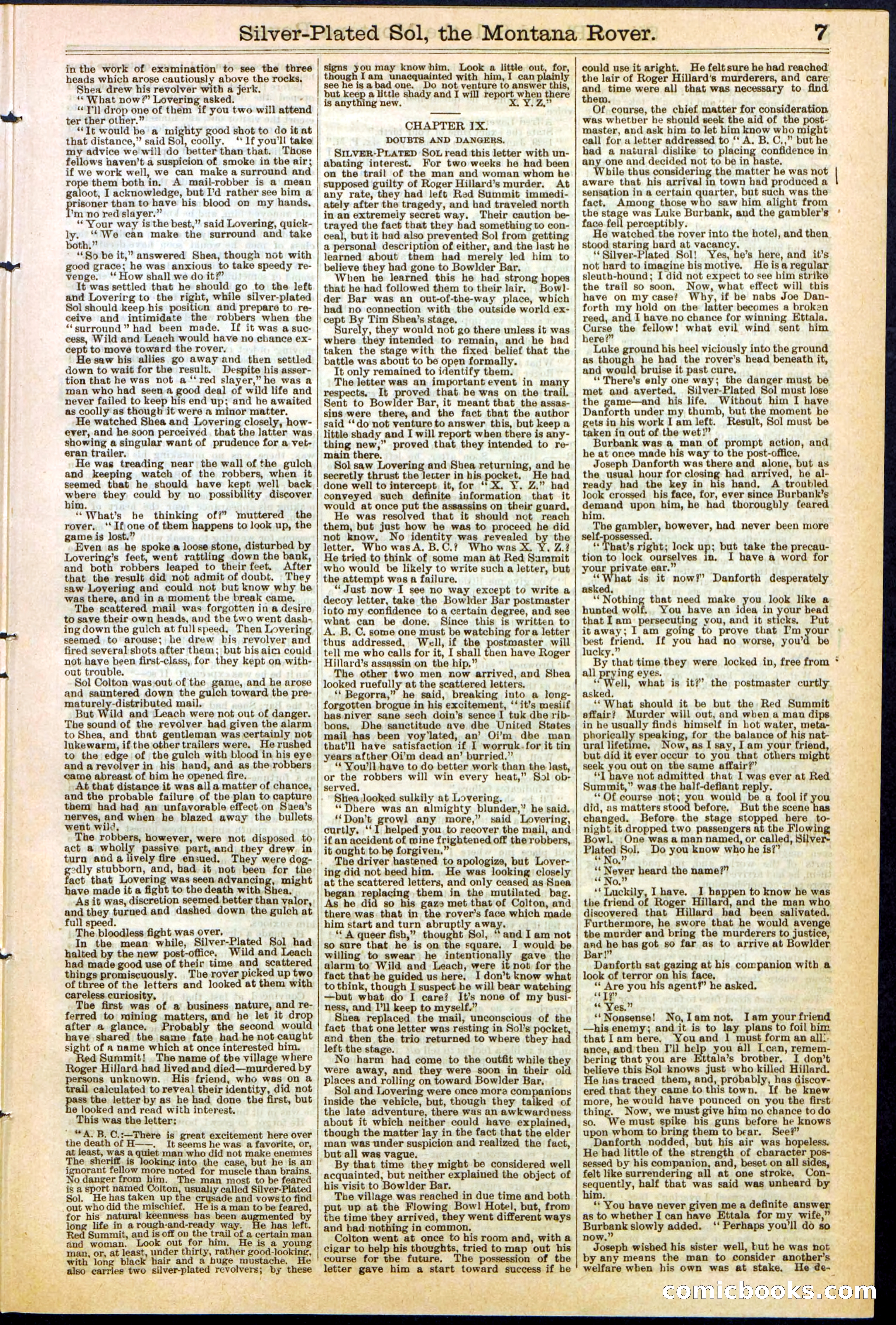 Beadle's Dime Library No. 305 — page 7 of 32
