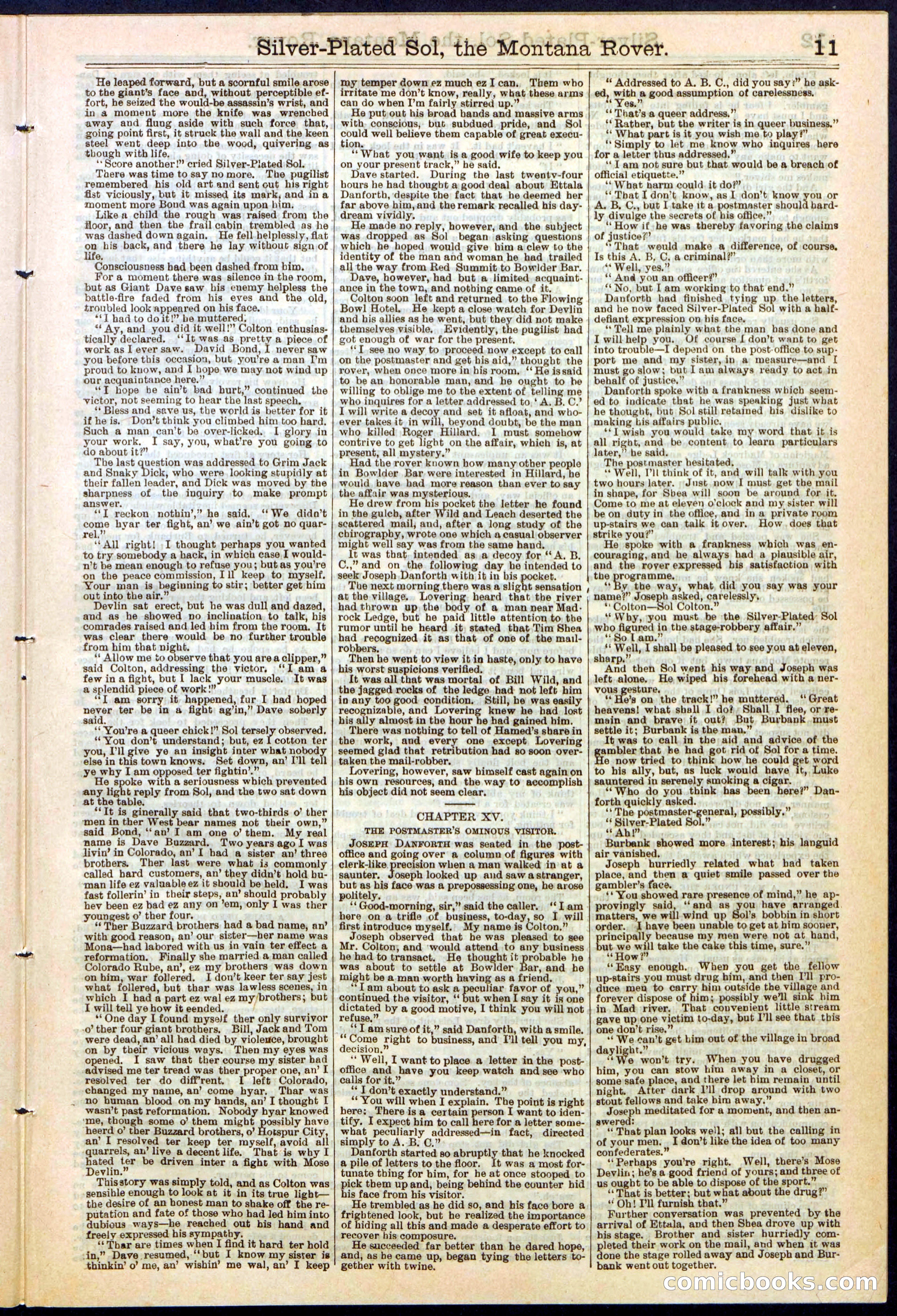 Beadle's Dime Library No. 305 — page 11 of 32