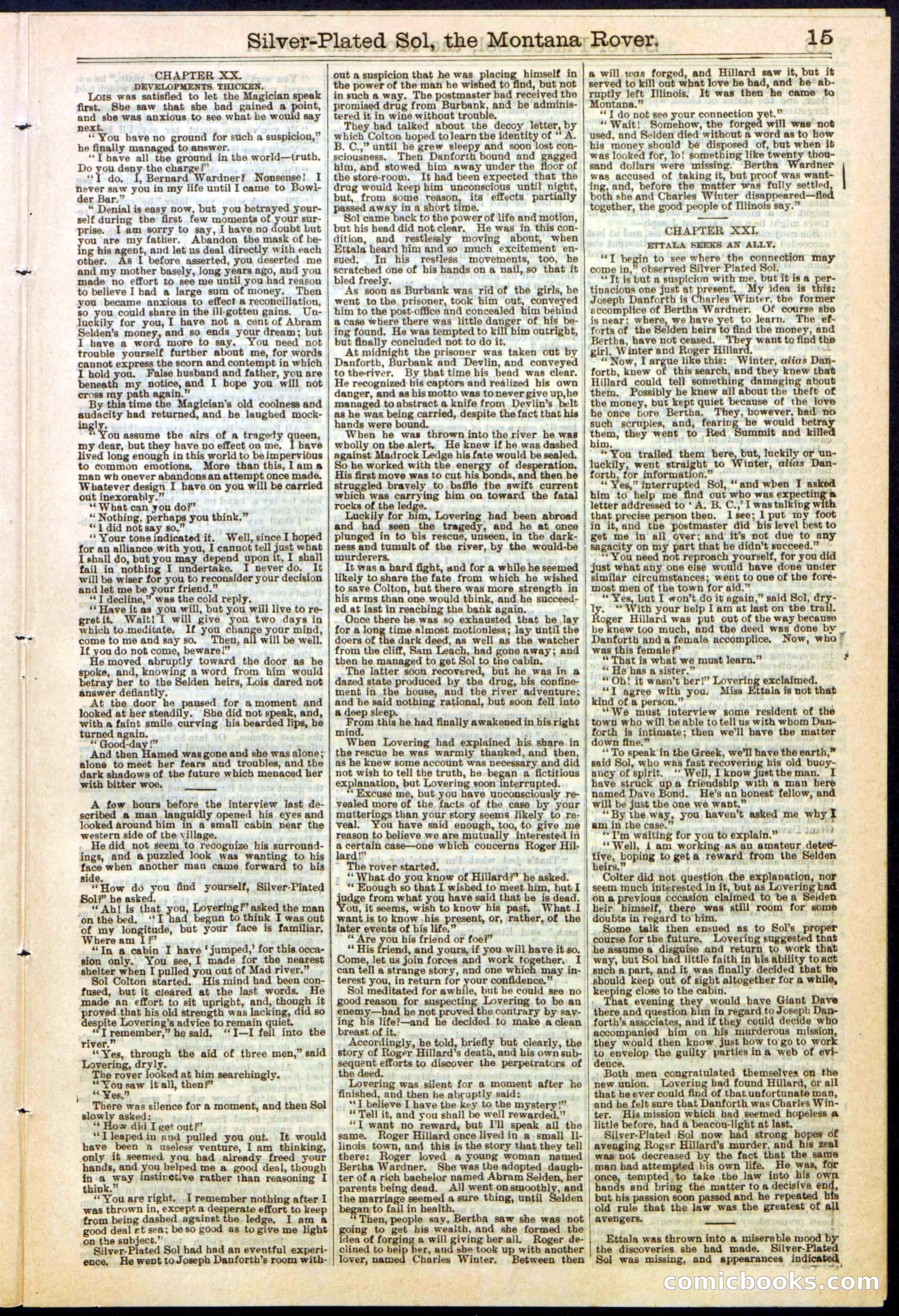 Beadle's Dime Library No. 305 — page 15 of 32