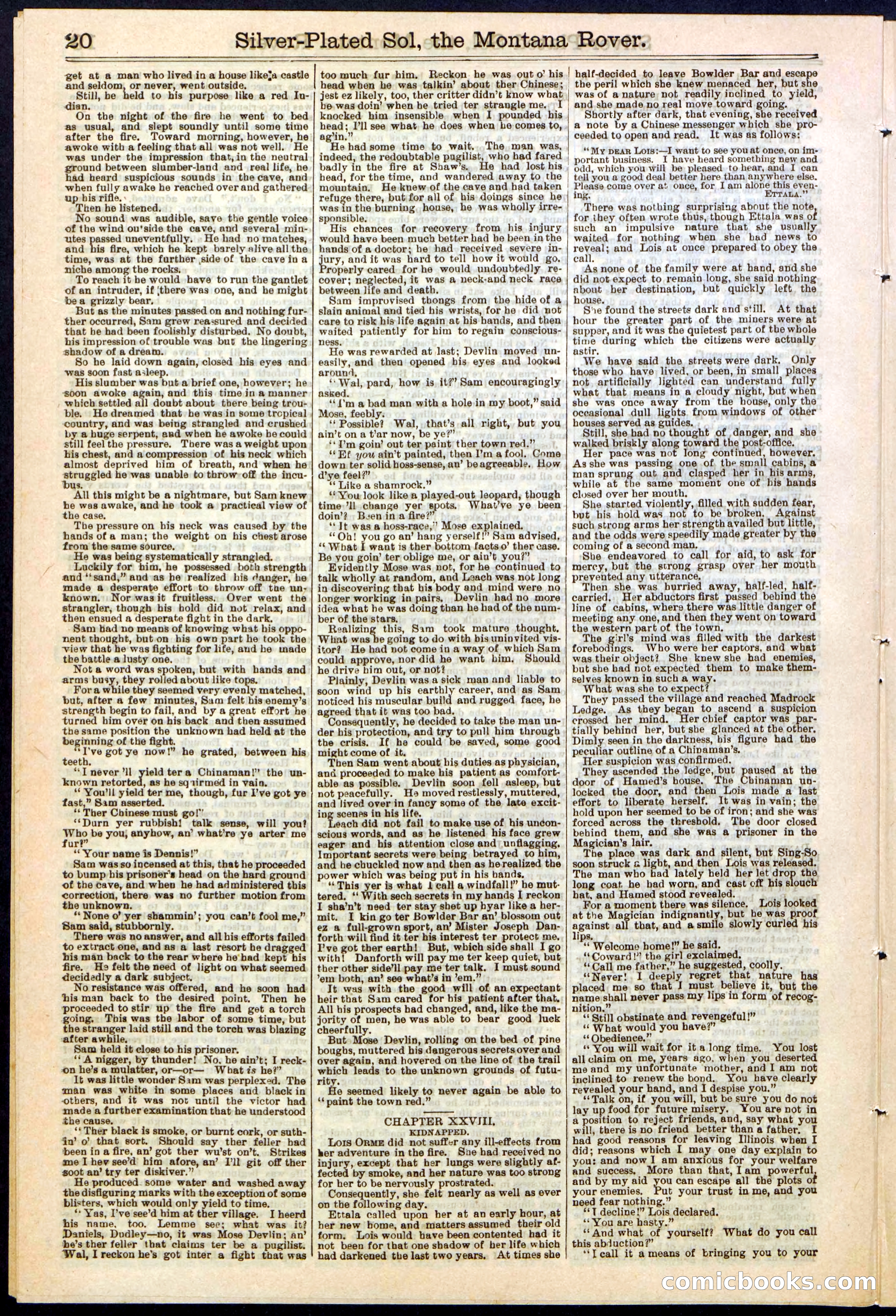 Beadle's Dime Library No. 305 — page 20 of 32