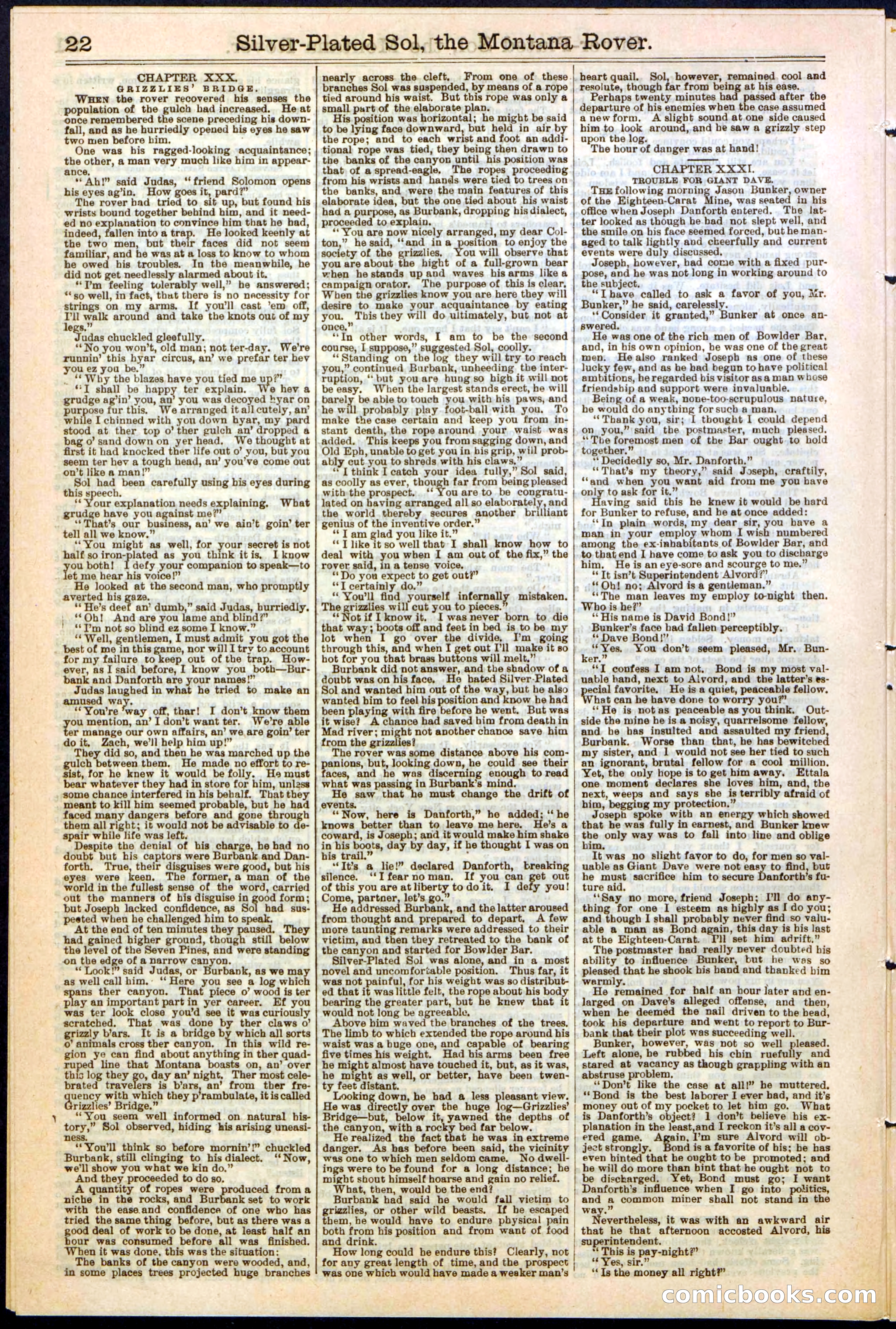 Beadle's Dime Library No. 305 — page 22 of 32