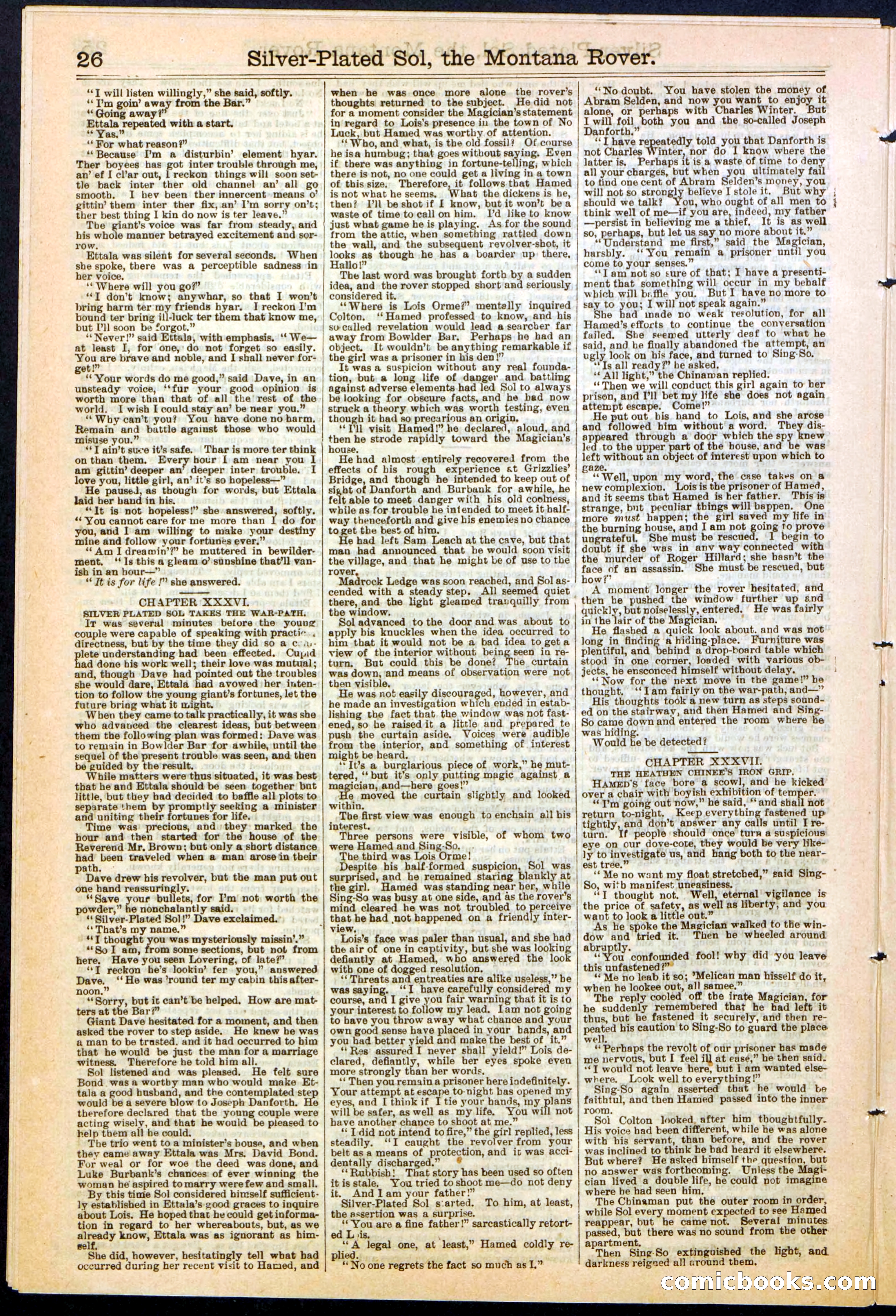 Beadle's Dime Library No. 305 — page 26 of 32