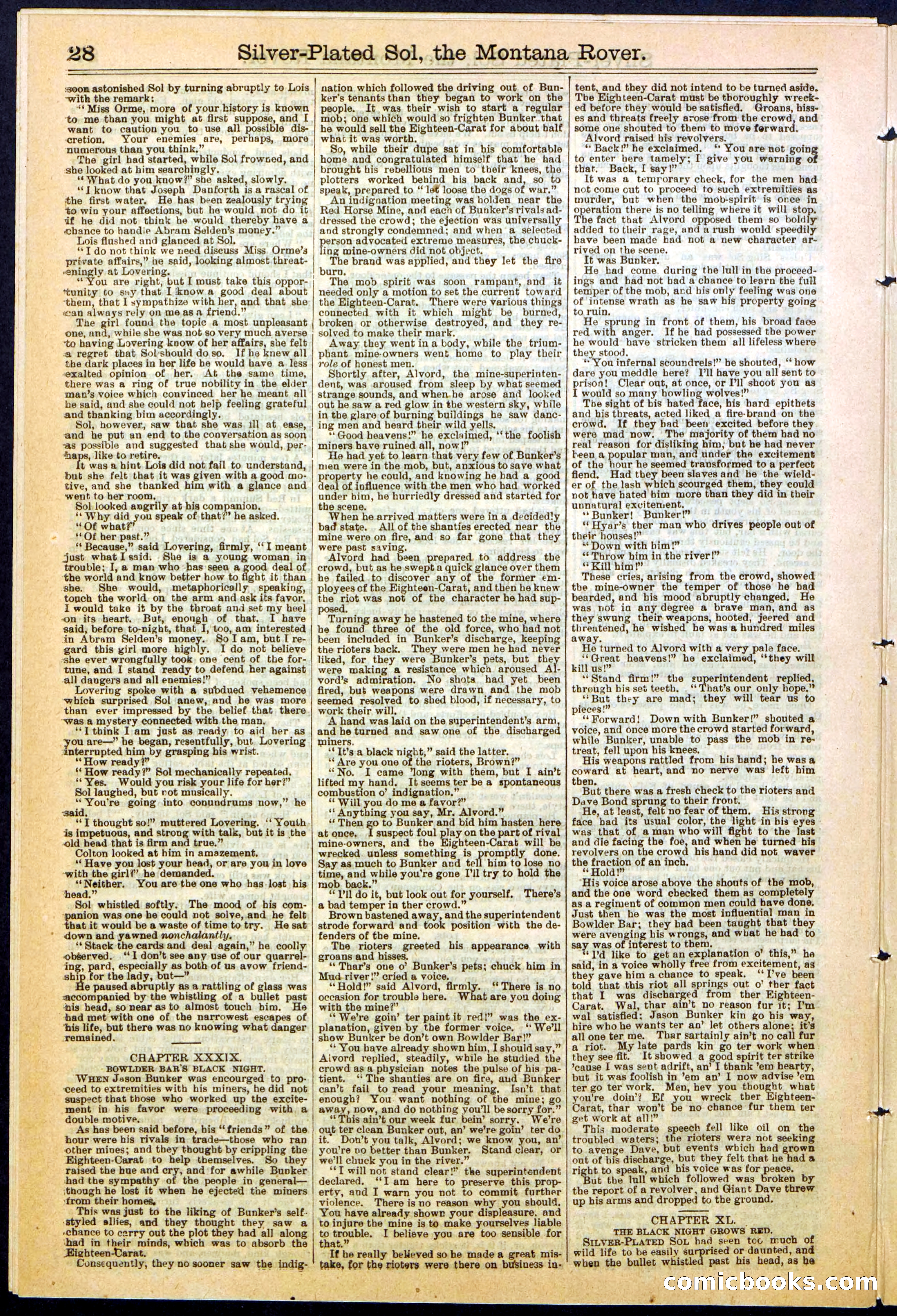 Beadle's Dime Library No. 305 — page 28 of 32