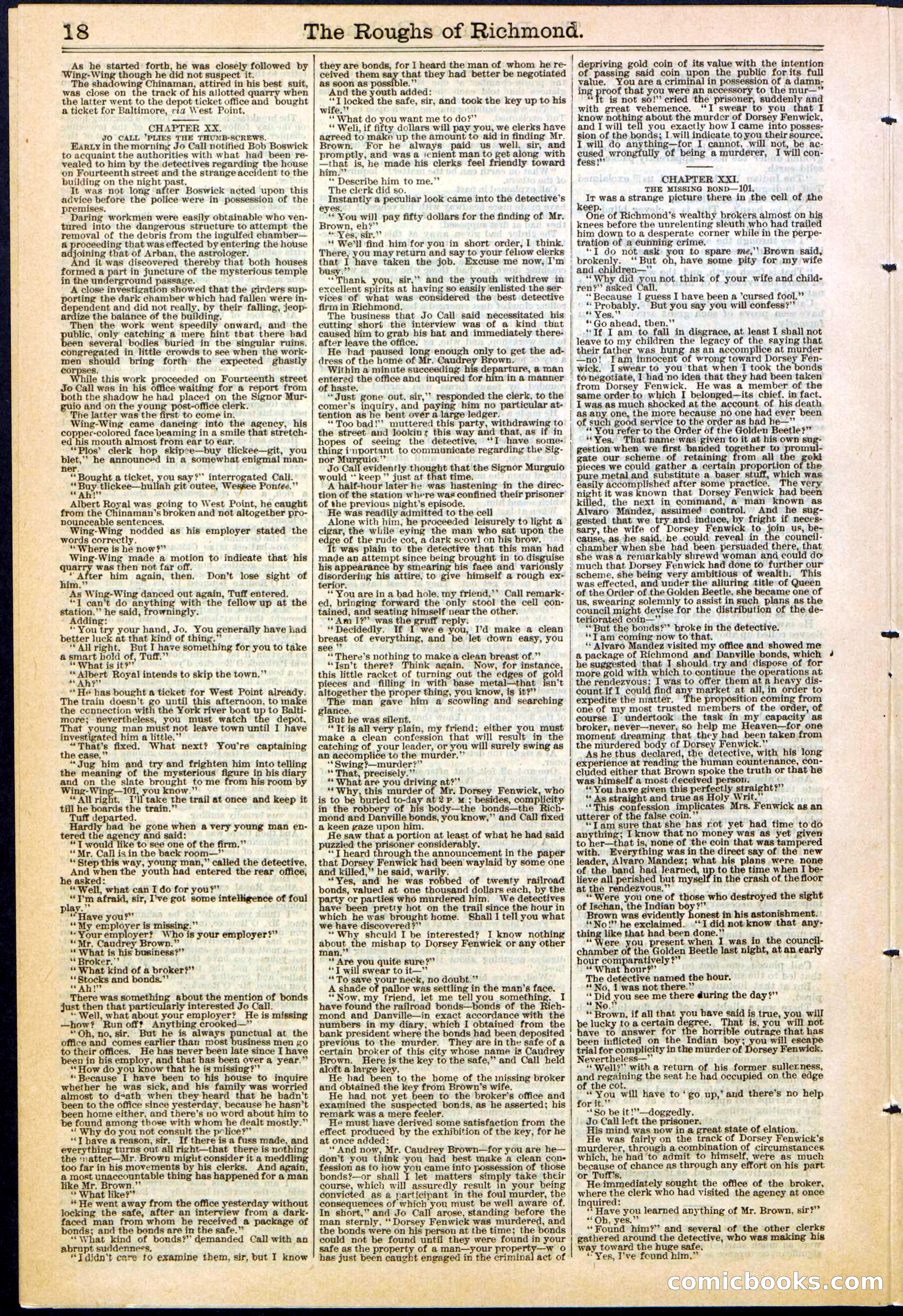 Beadle's New York Dime Library, No. 306 — page 18 of 24