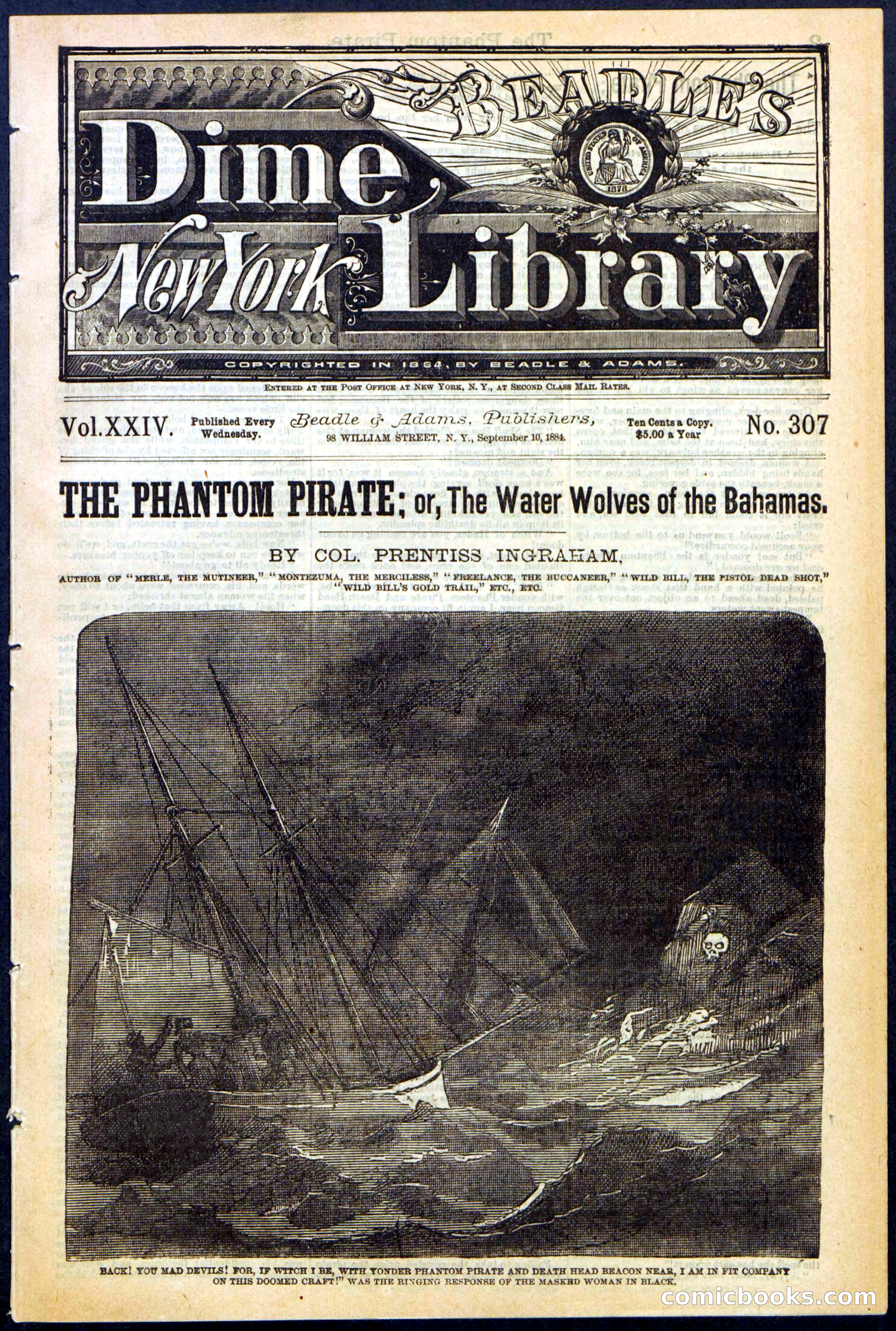 Beadle's Dime Library No. 307 — page 1 of 32