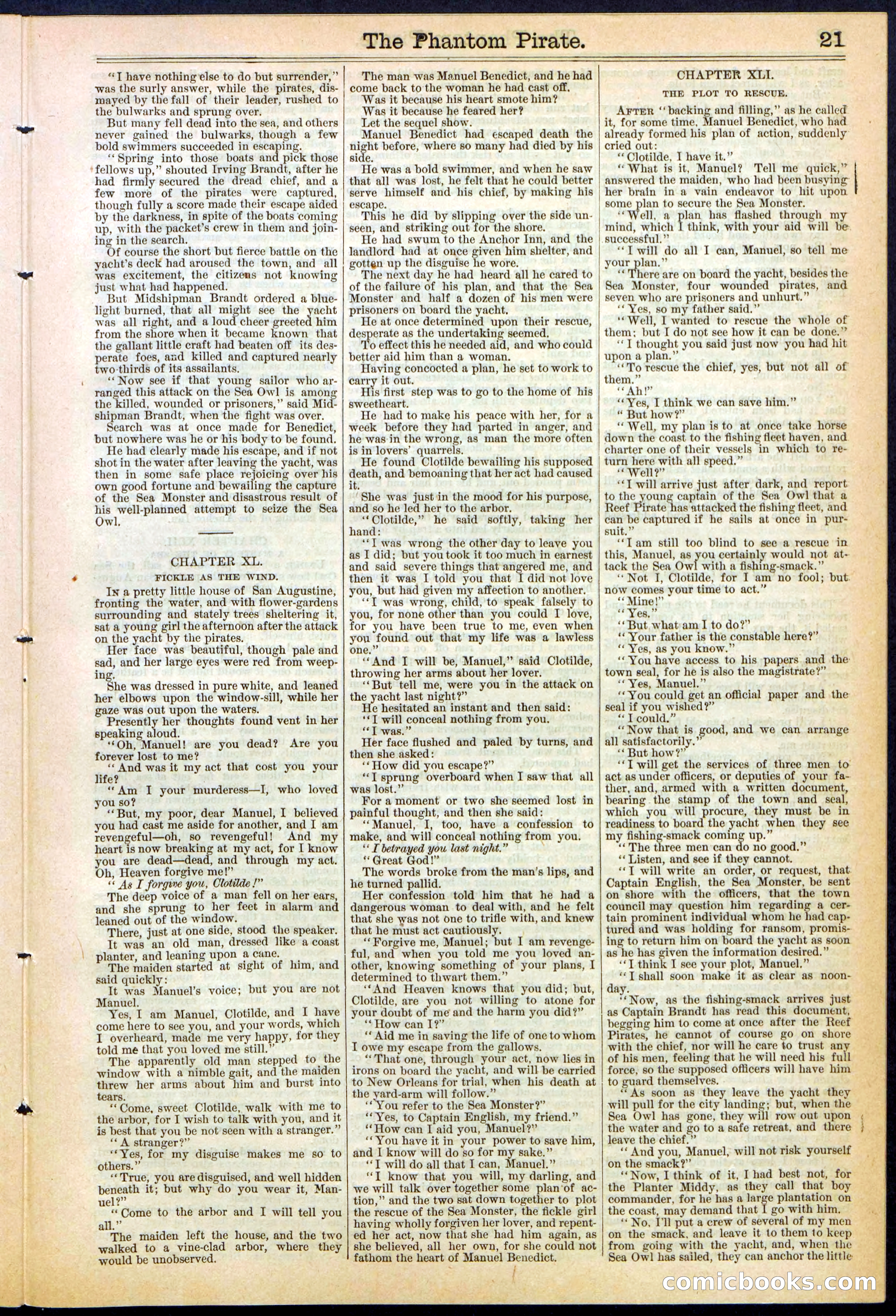 Beadle's Dime Library No. 307 — page 21 of 32