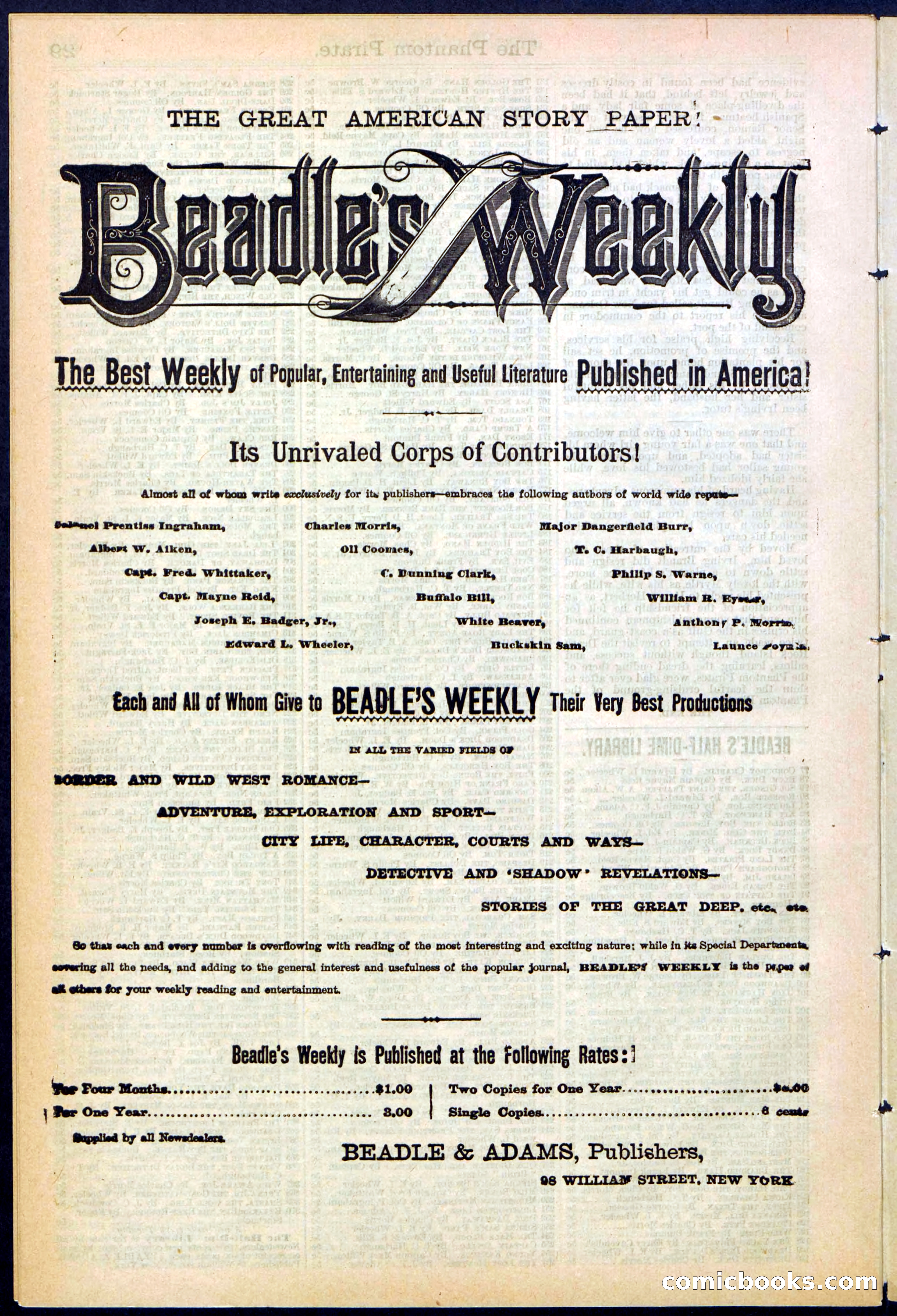 Beadle's Dime Library No. 307 — page 30 of 32