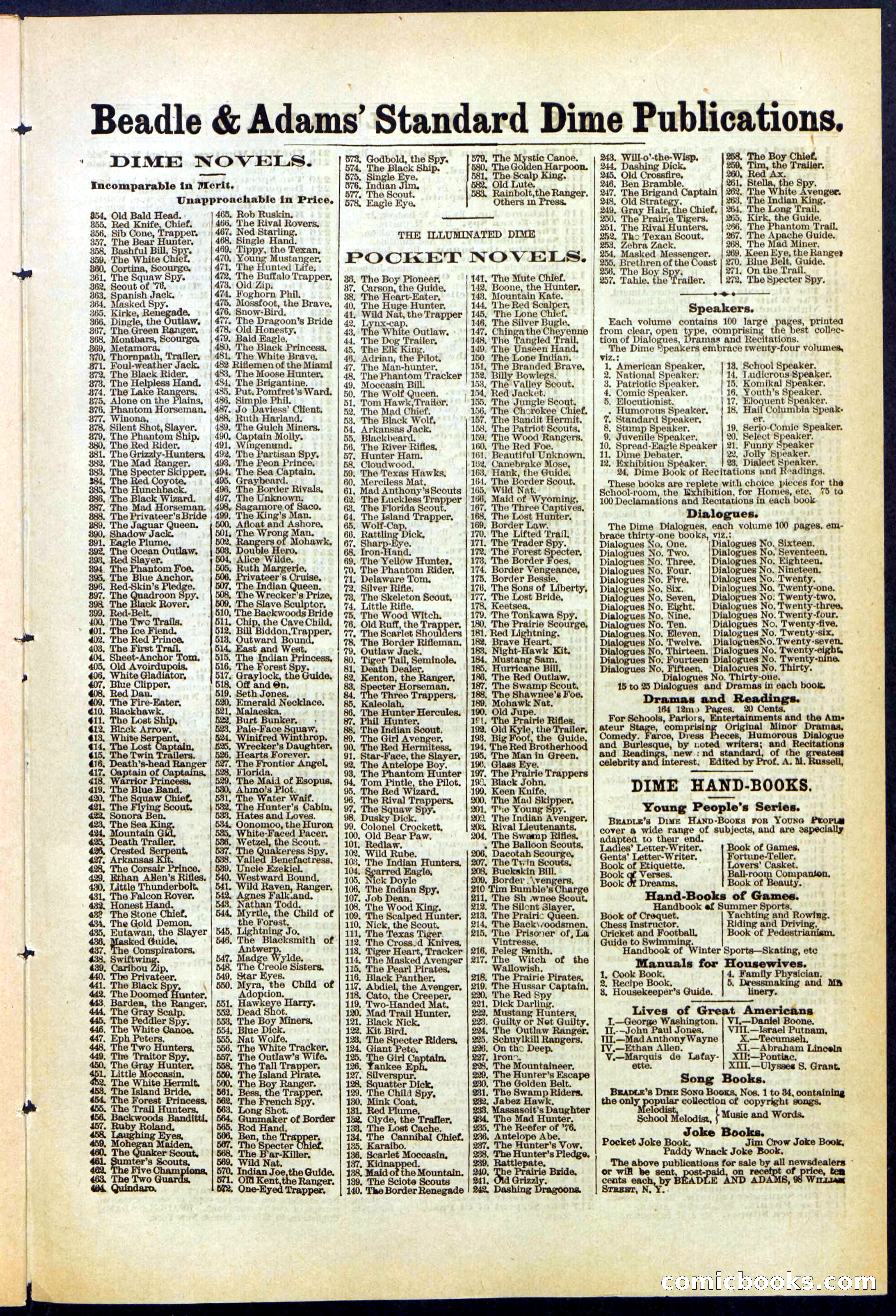 Beadle's Dime Library No. 307 — page 31 of 32
