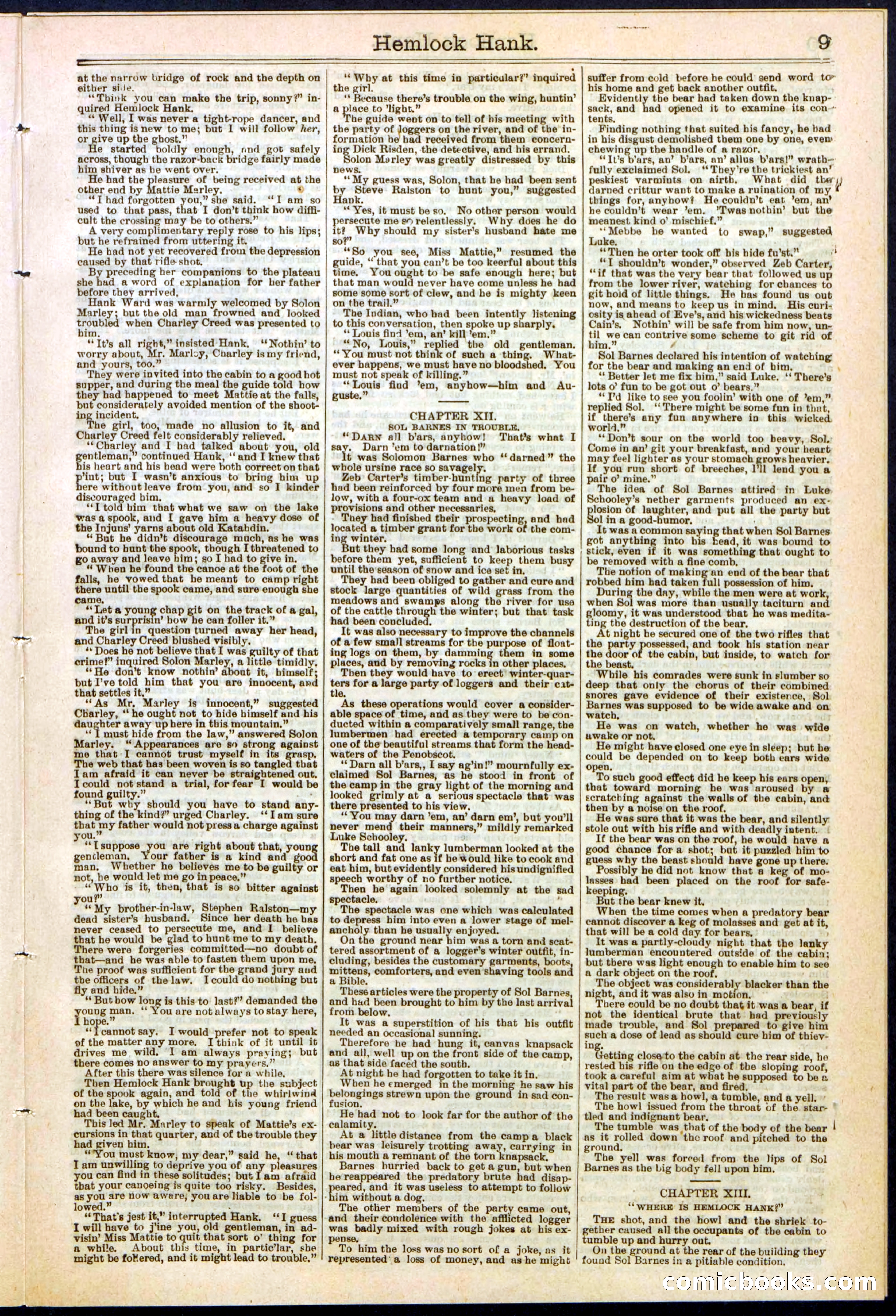 Beadle's New York Dime Library No. 308 — page 9 of 32
