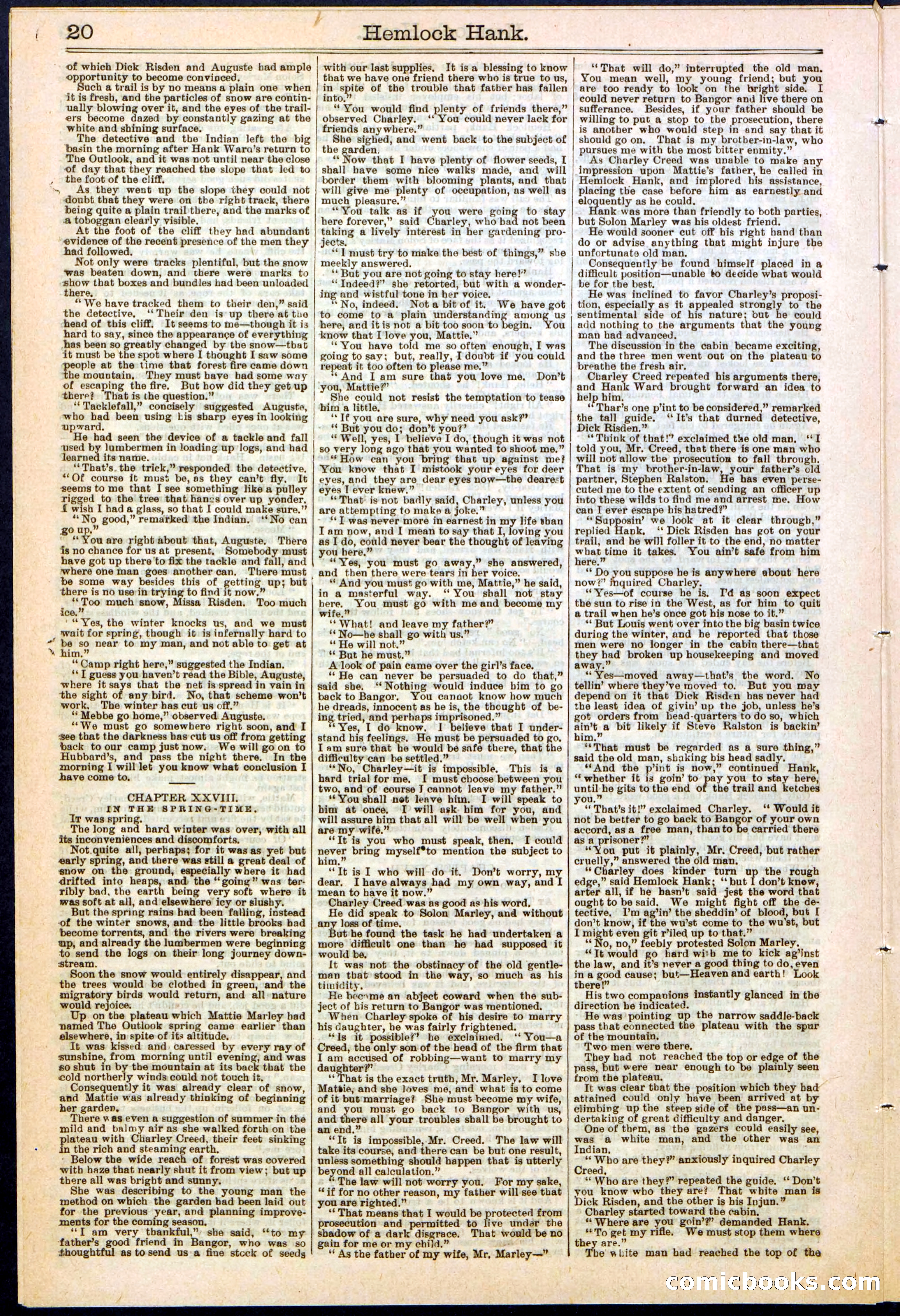Beadle's New York Dime Library No. 308 — page 20 of 32