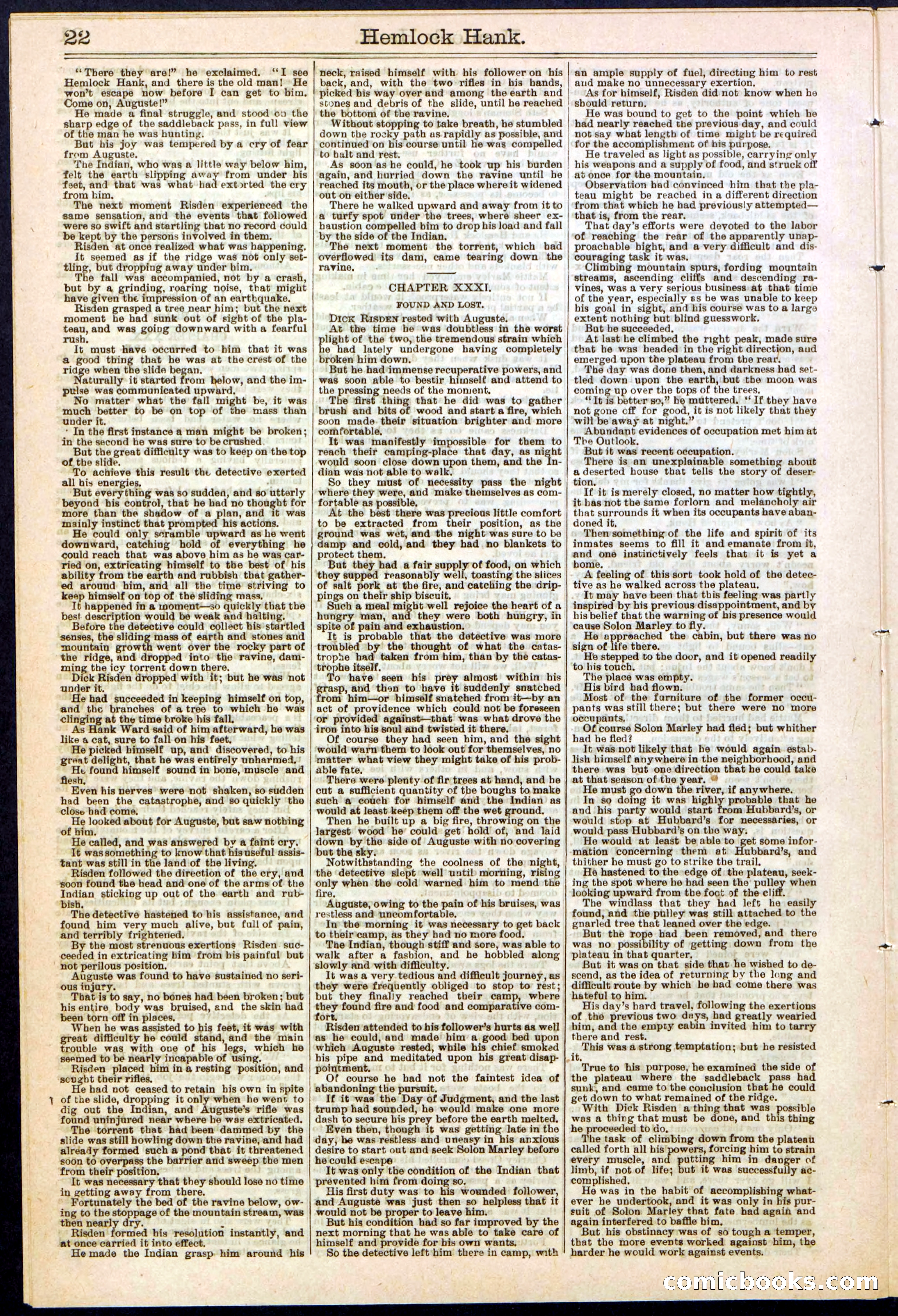 Beadle's New York Dime Library No. 308 — page 22 of 32
