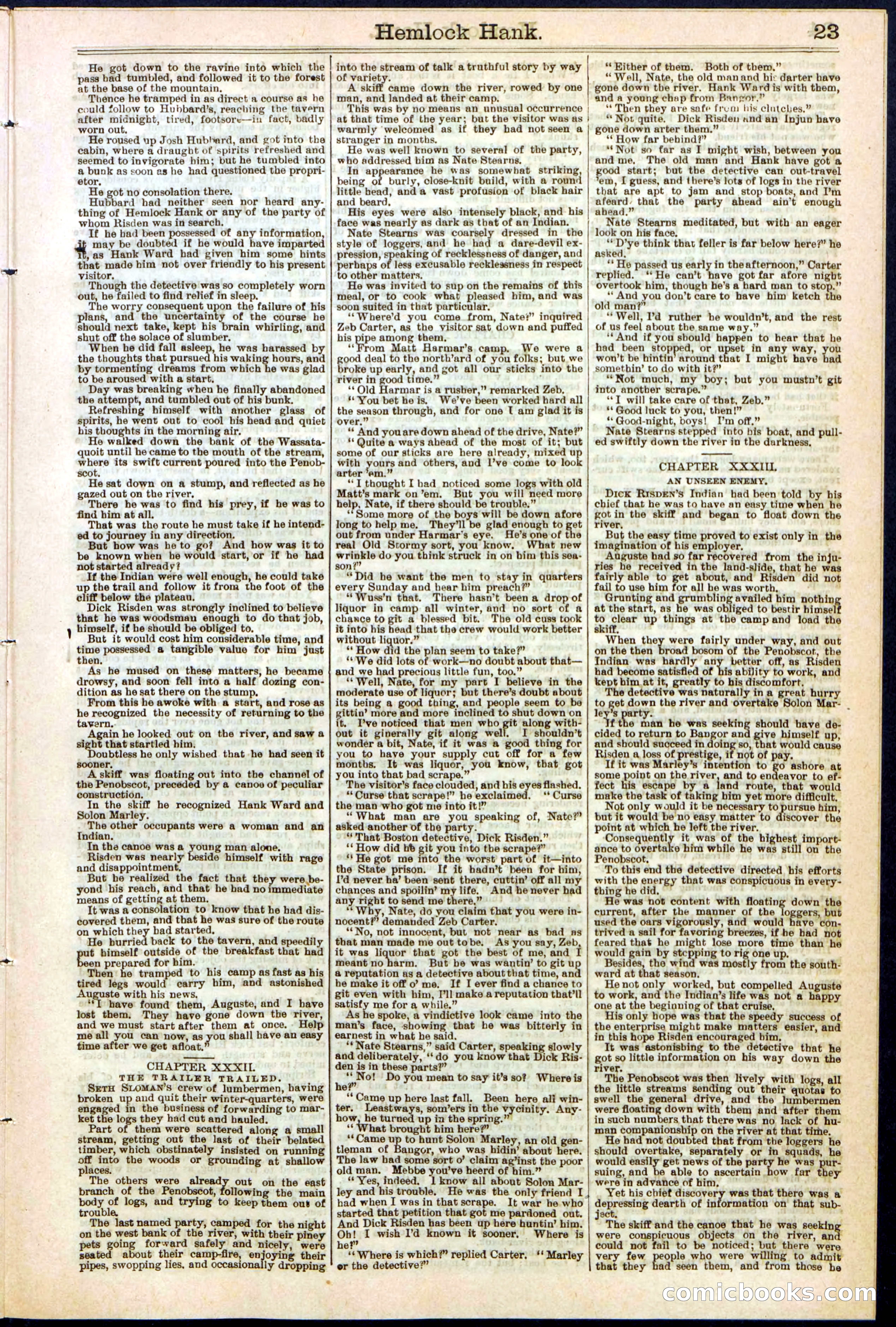 Beadle's New York Dime Library No. 308 — page 23 of 32