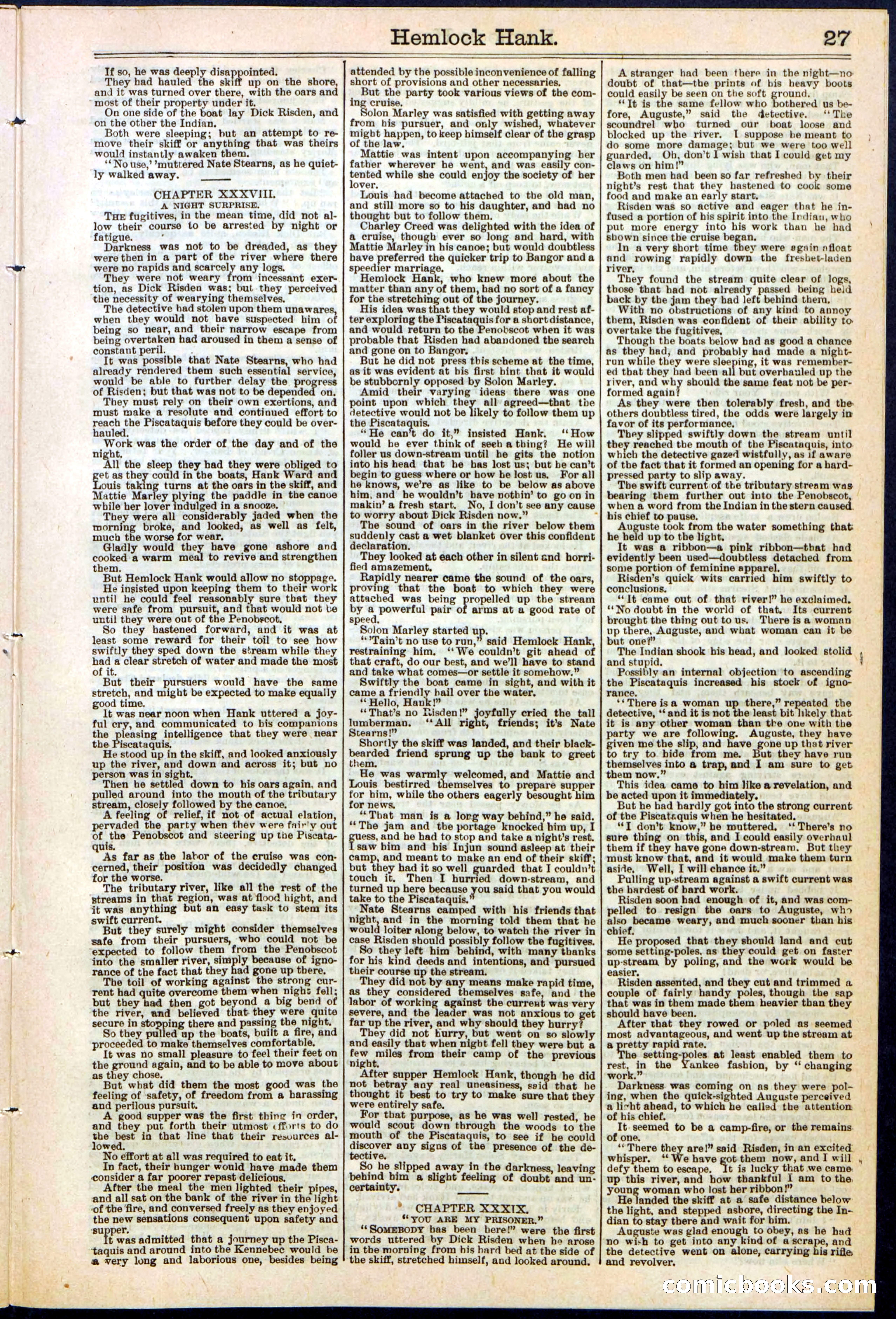 Beadle's New York Dime Library No. 308 — page 27 of 32
