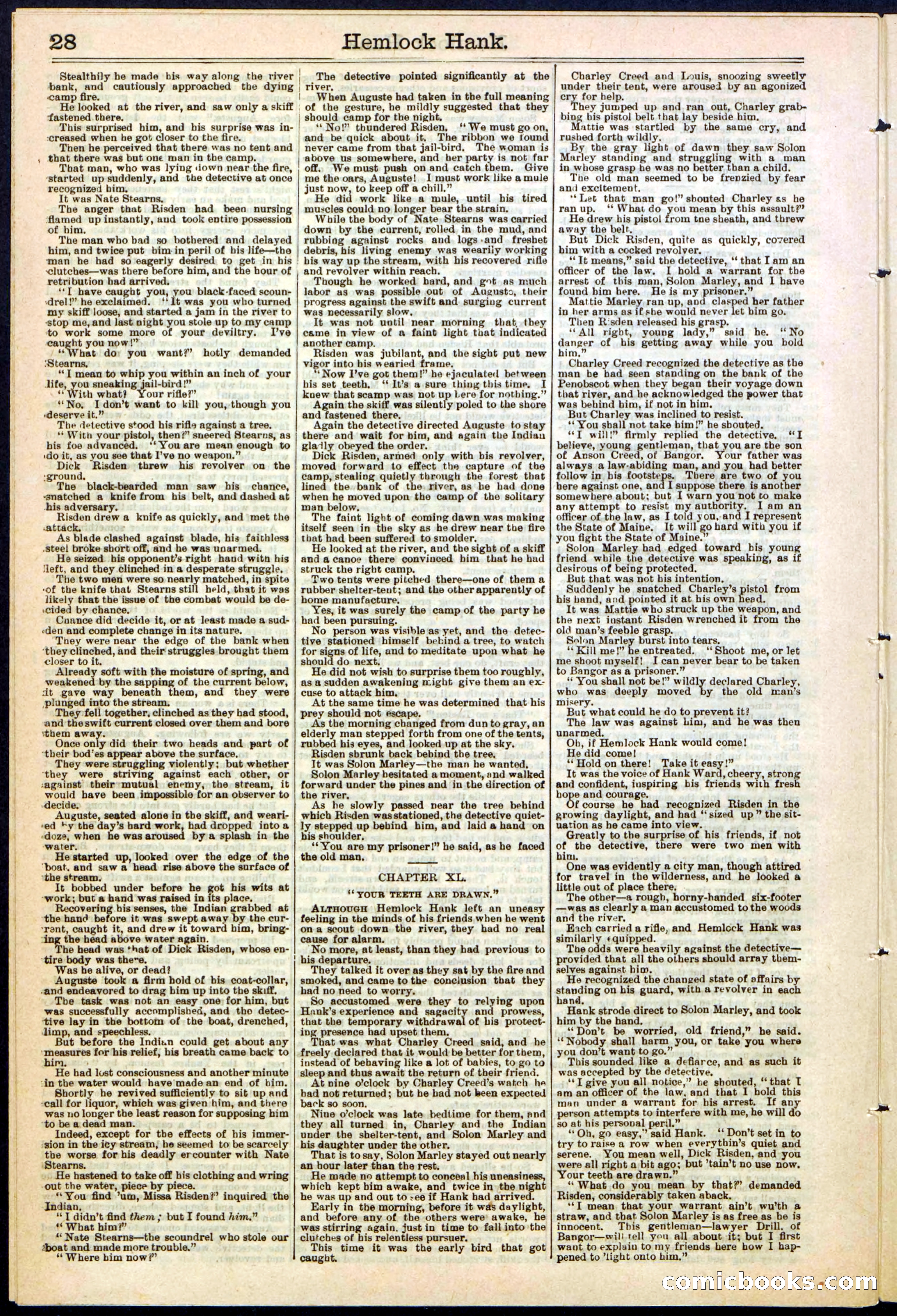Beadle's New York Dime Library No. 308 — page 28 of 32