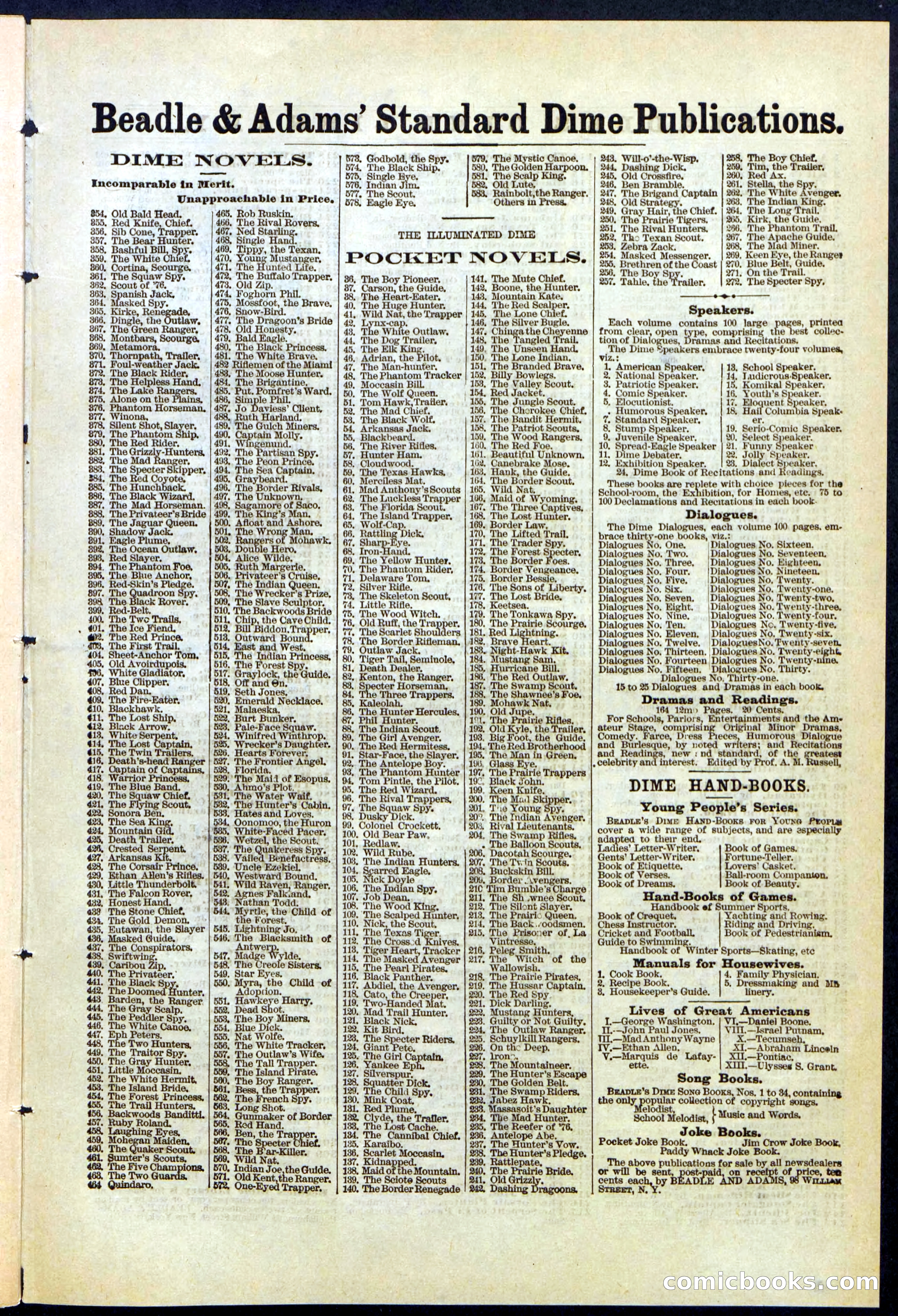 Beadle's New York Dime Library No. 308 — page 31 of 32