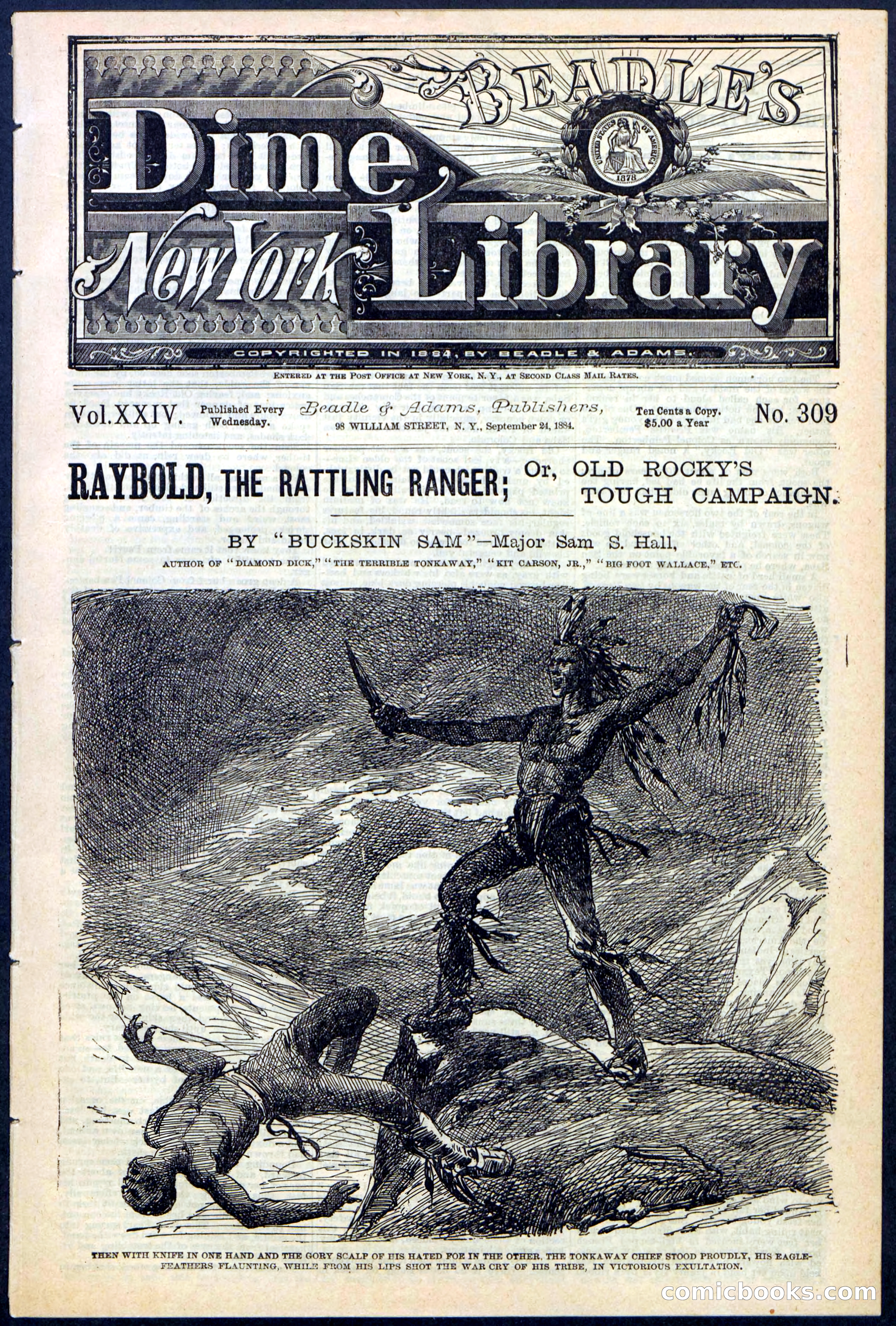 Beadle's Dime Library No. 309 — page 1 of 32