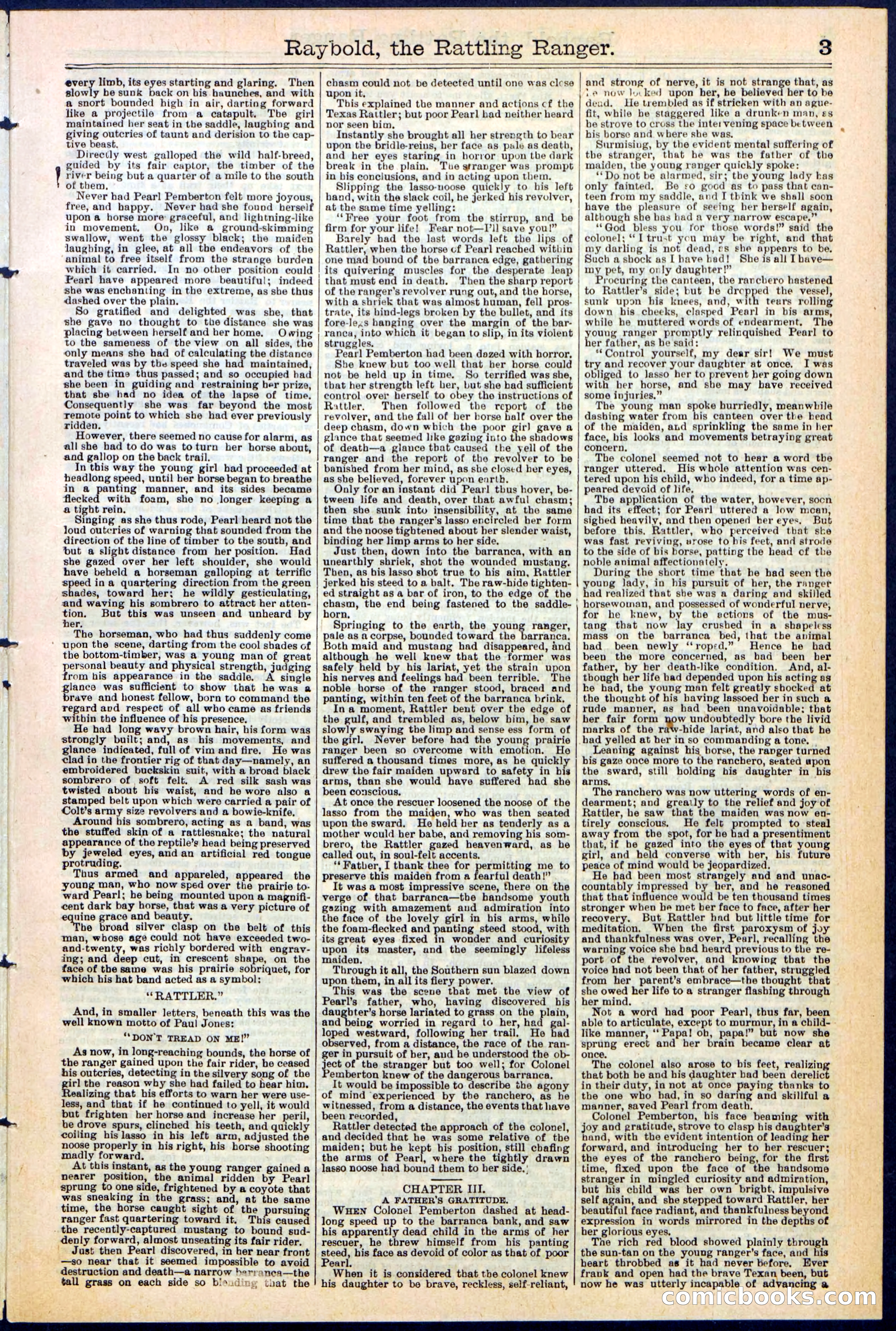 Beadle's Dime Library No. 309 — page 3 of 32