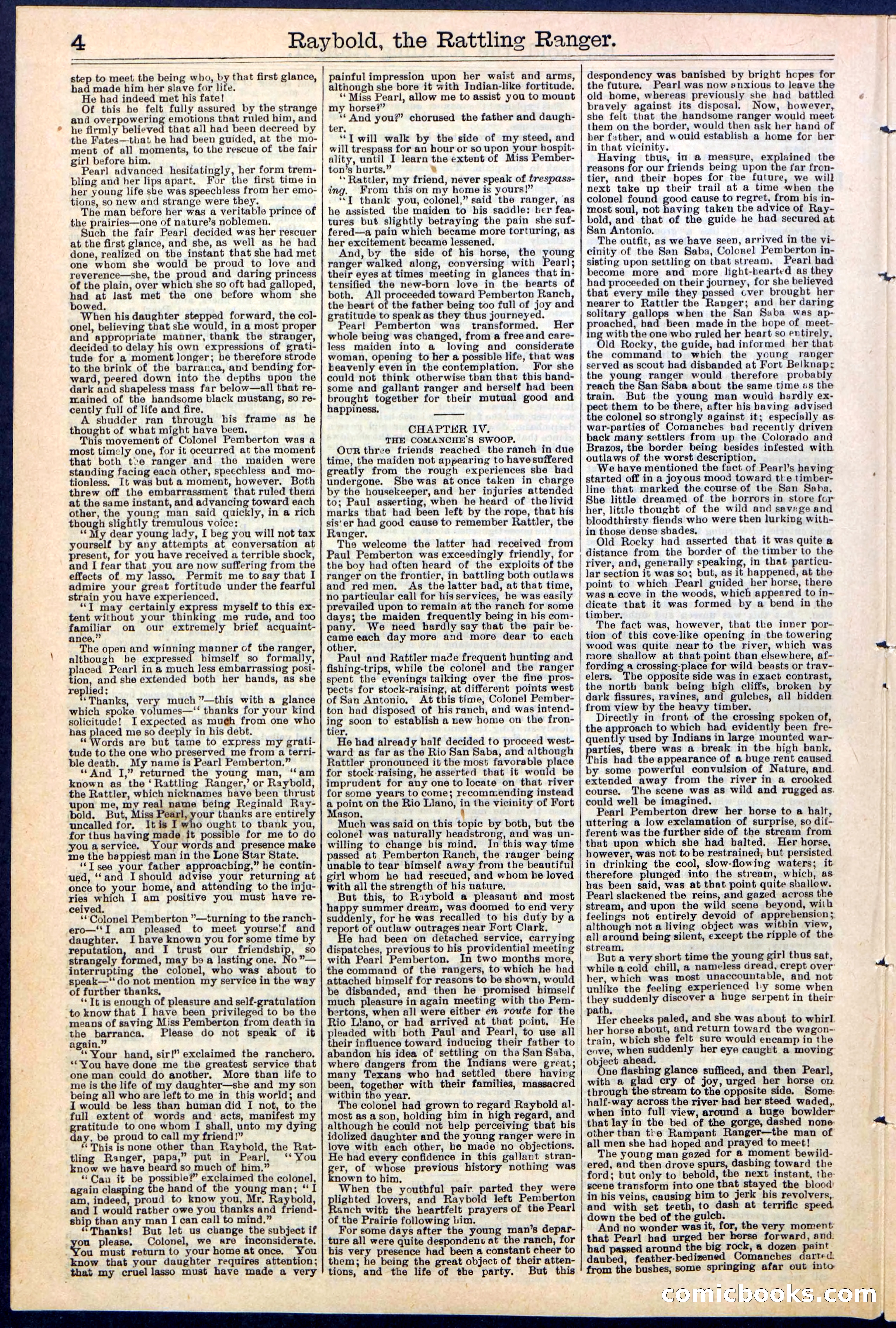 Beadle's Dime Library No. 309 — page 4 of 32