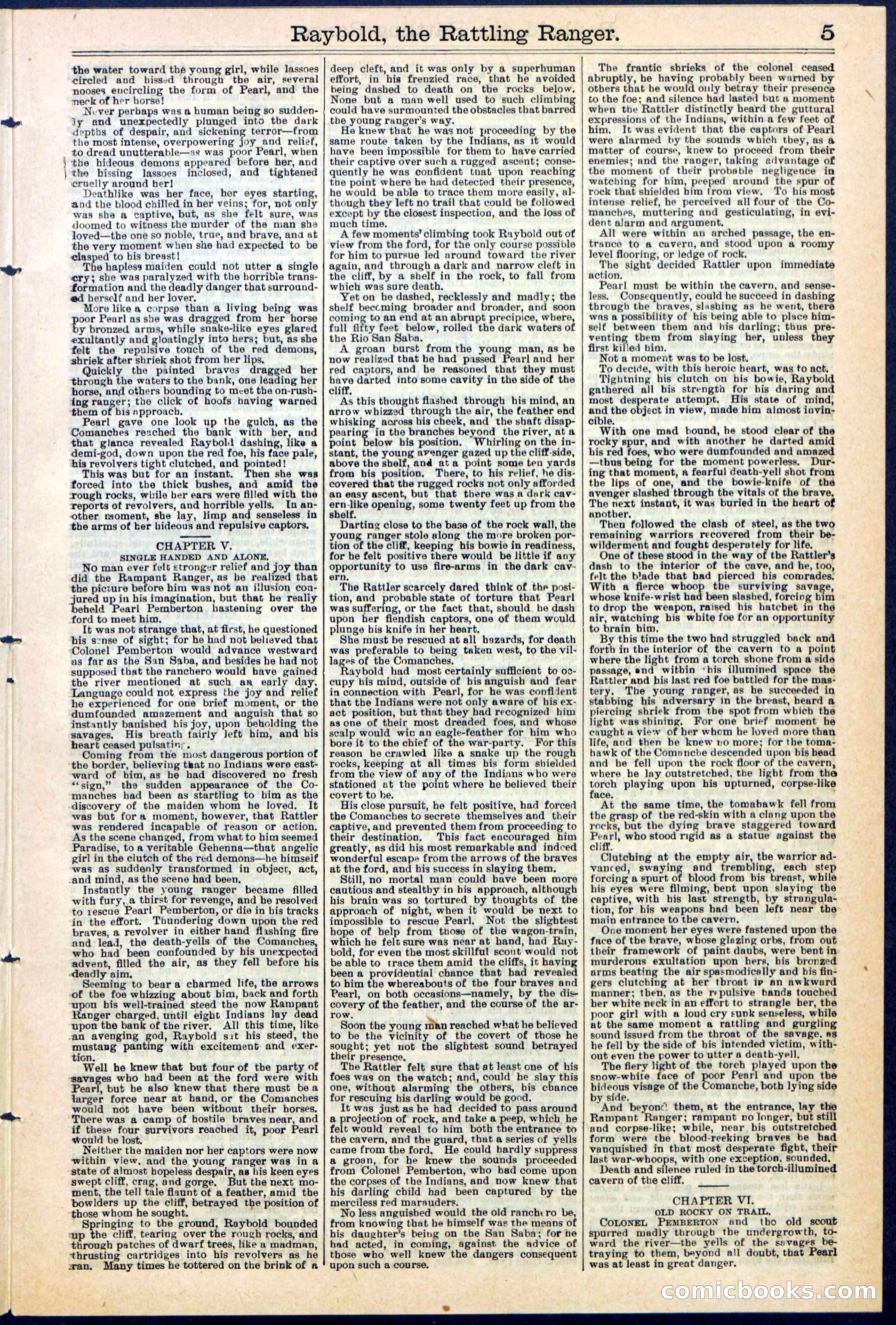 Beadle's Dime Library No. 309 — page 5 of 32