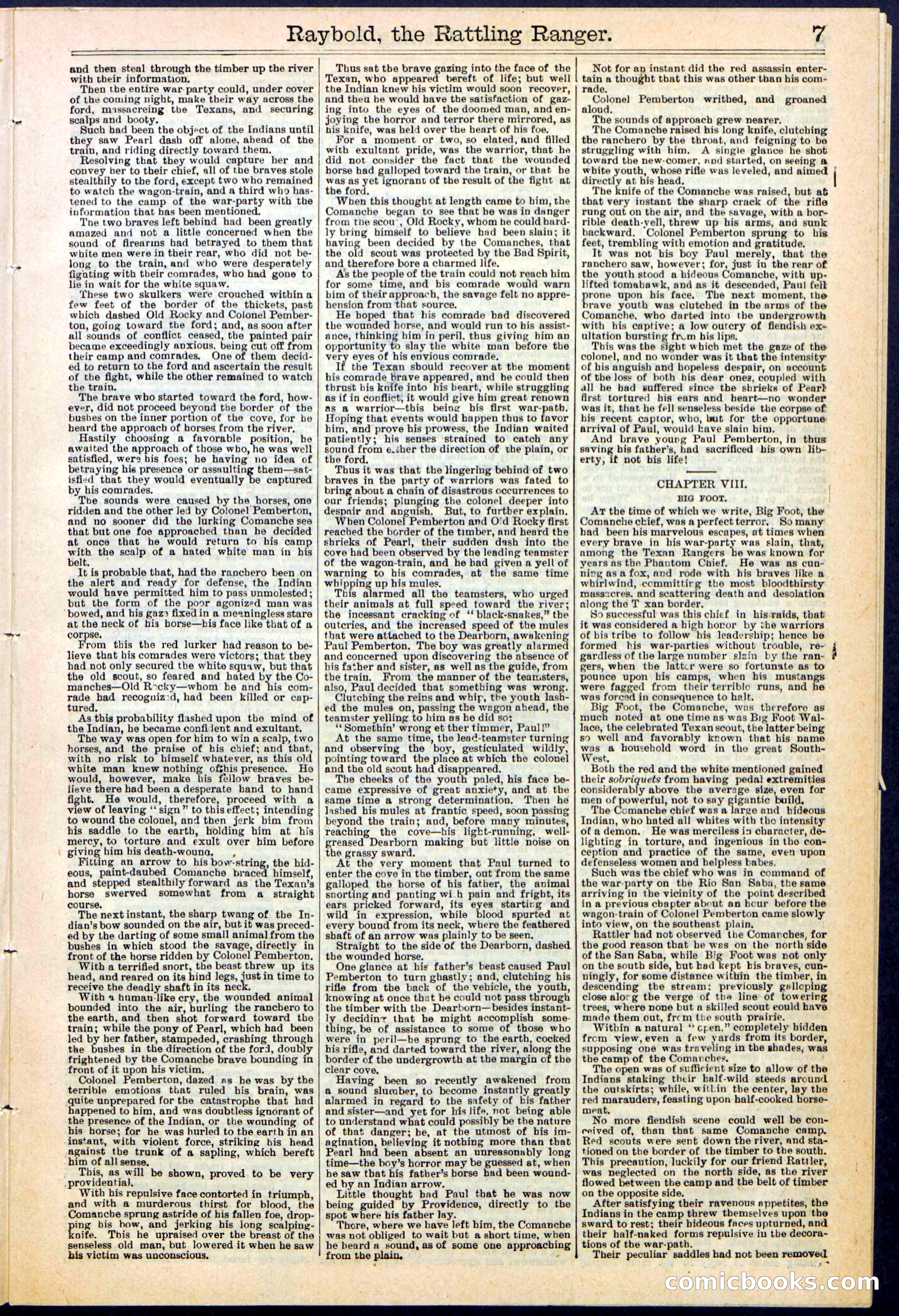 Beadle's Dime Library No. 309 — page 7 of 32