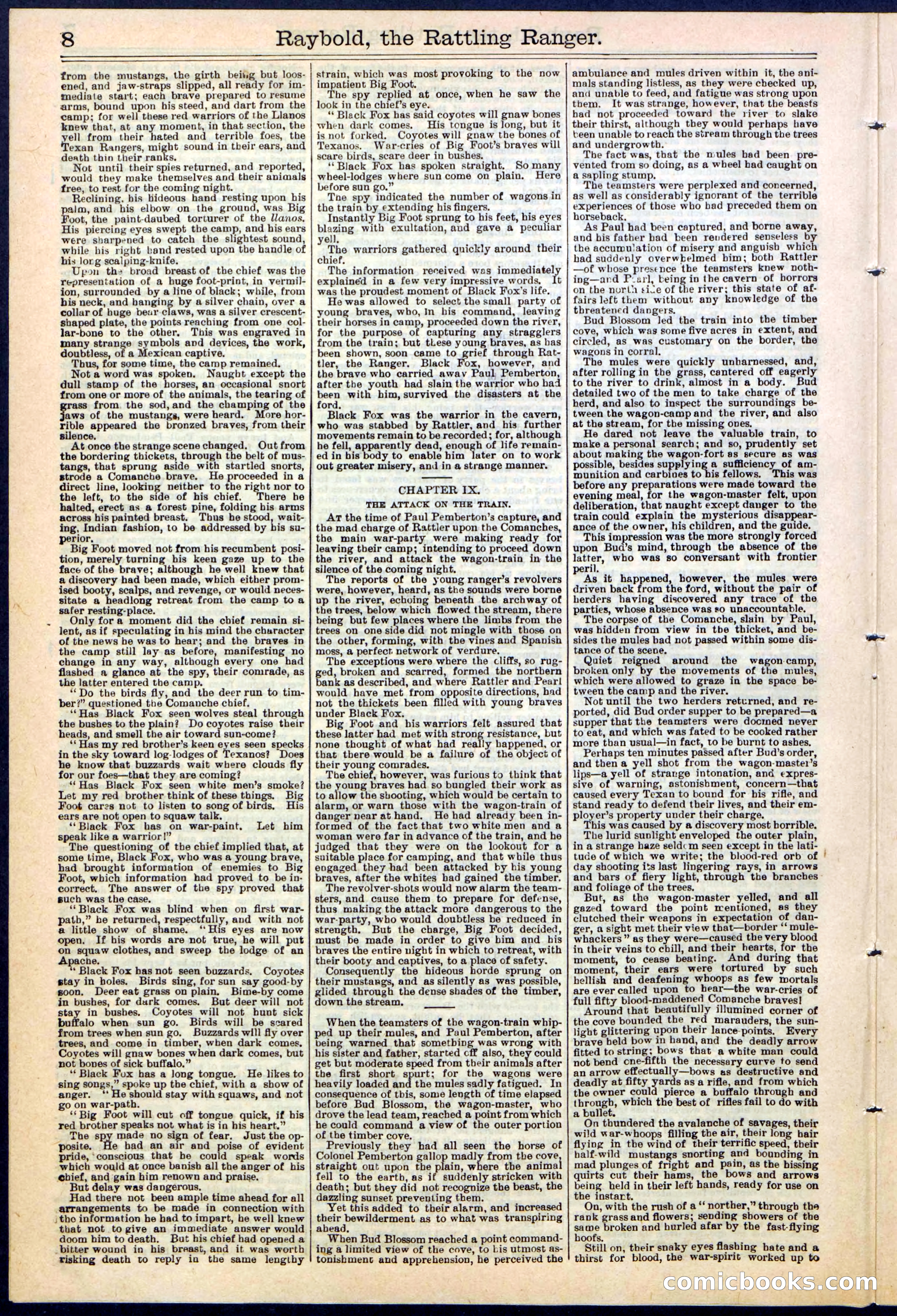 Beadle's Dime Library No. 309 — page 8 of 32