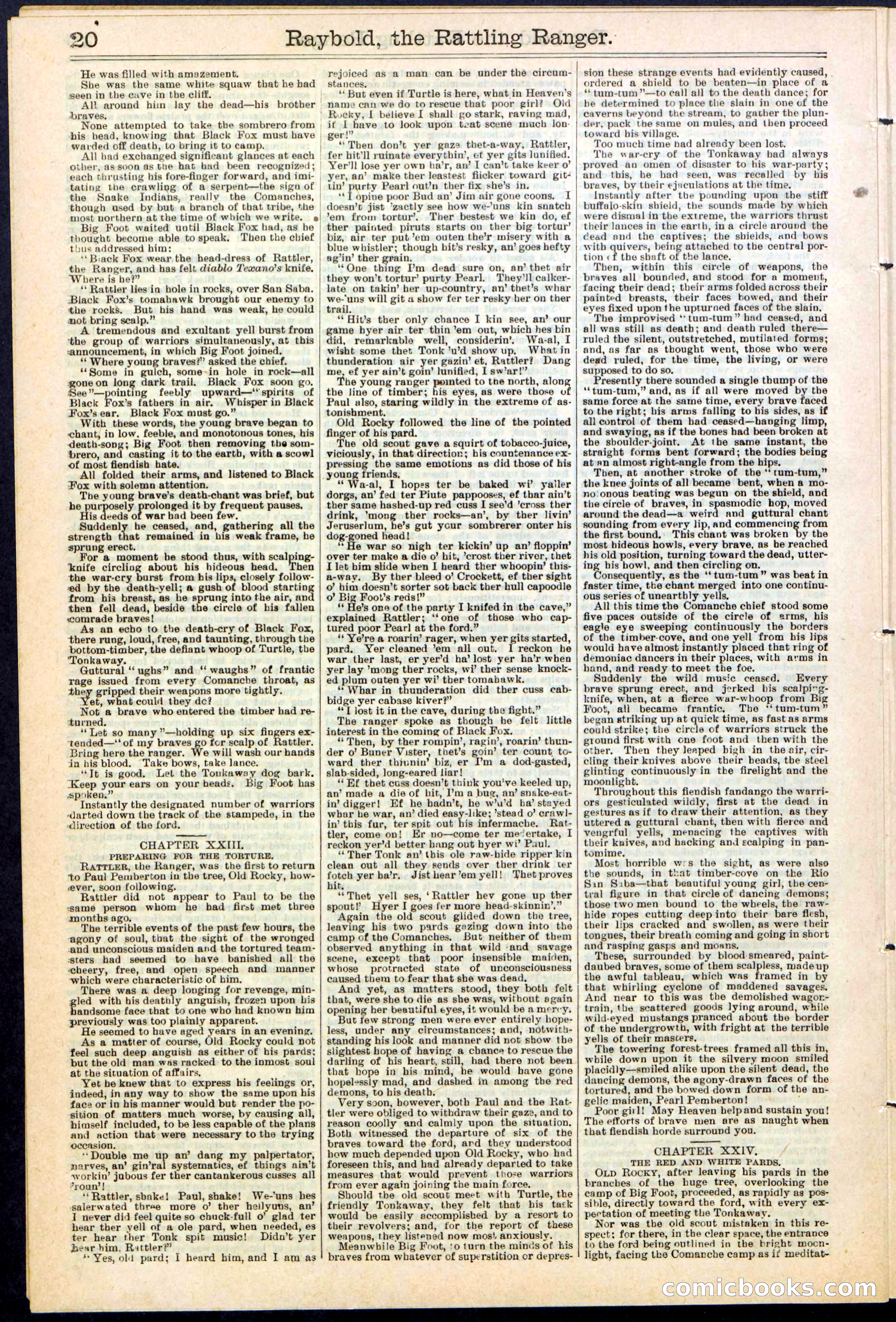 Beadle's Dime Library No. 309 — page 20 of 32