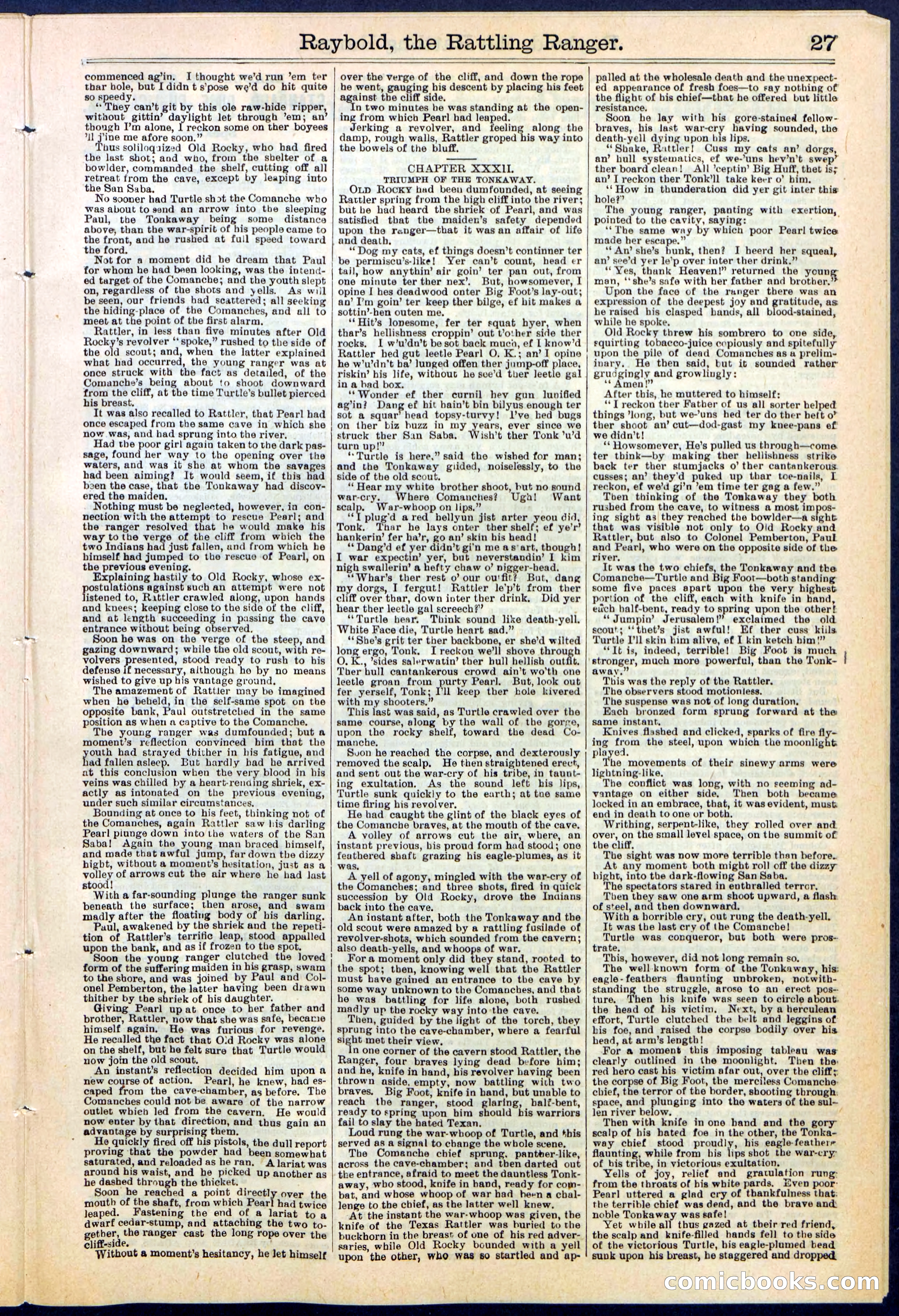 Beadle's Dime Library No. 309 — page 27 of 32