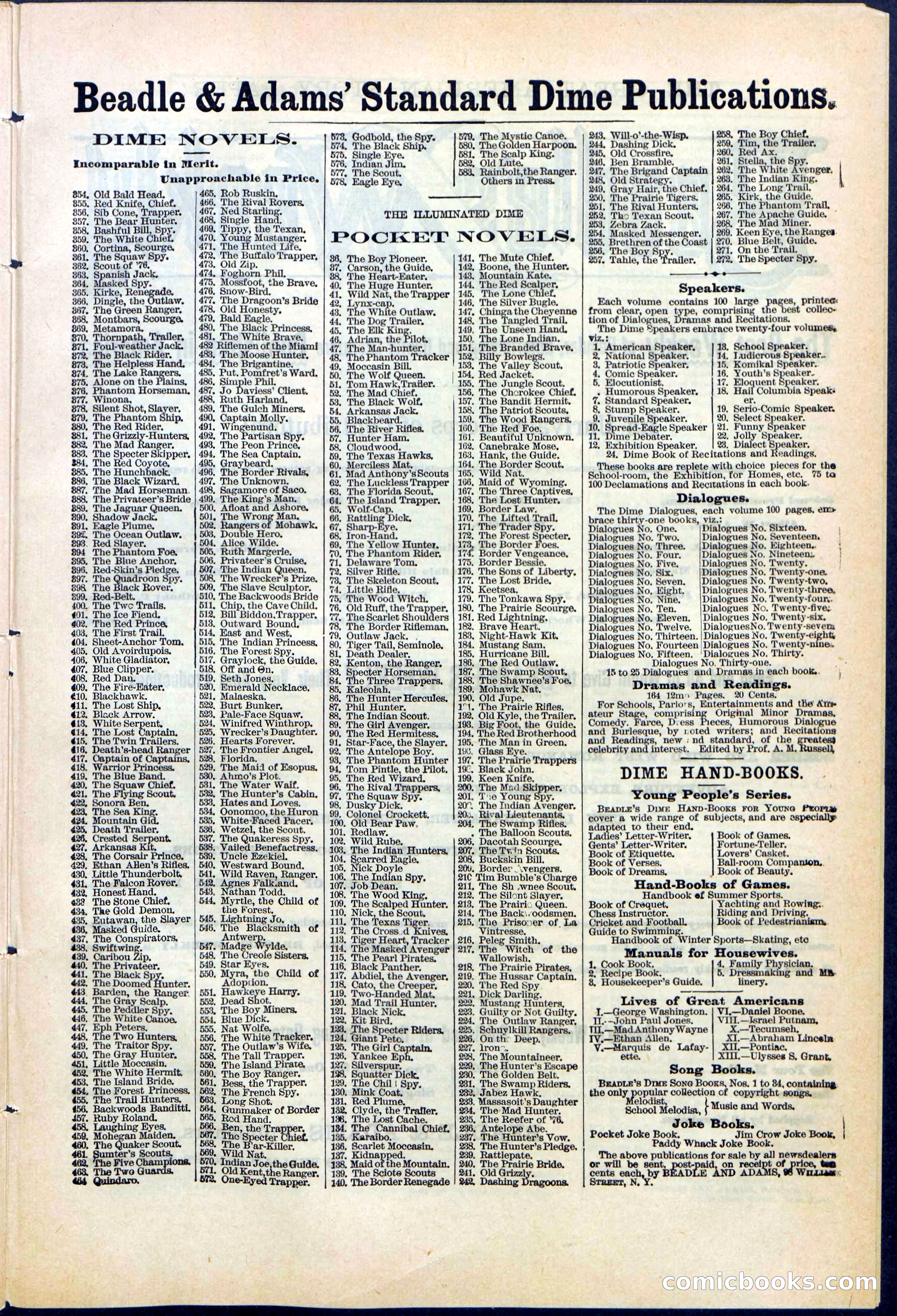Beadle's Dime Library No. 309 — page 29 of 32