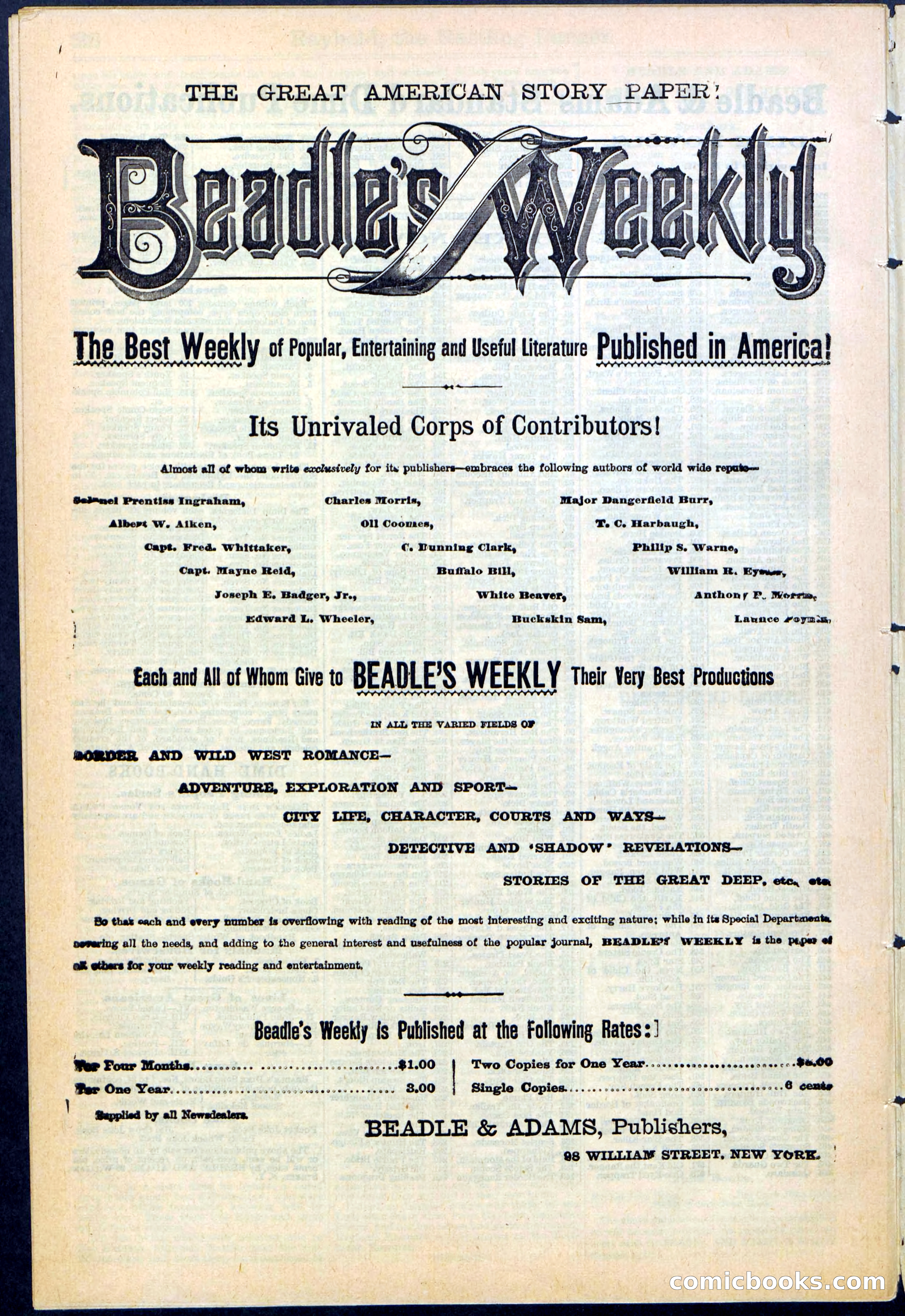 Beadle's Dime Library No. 309 — page 30 of 32