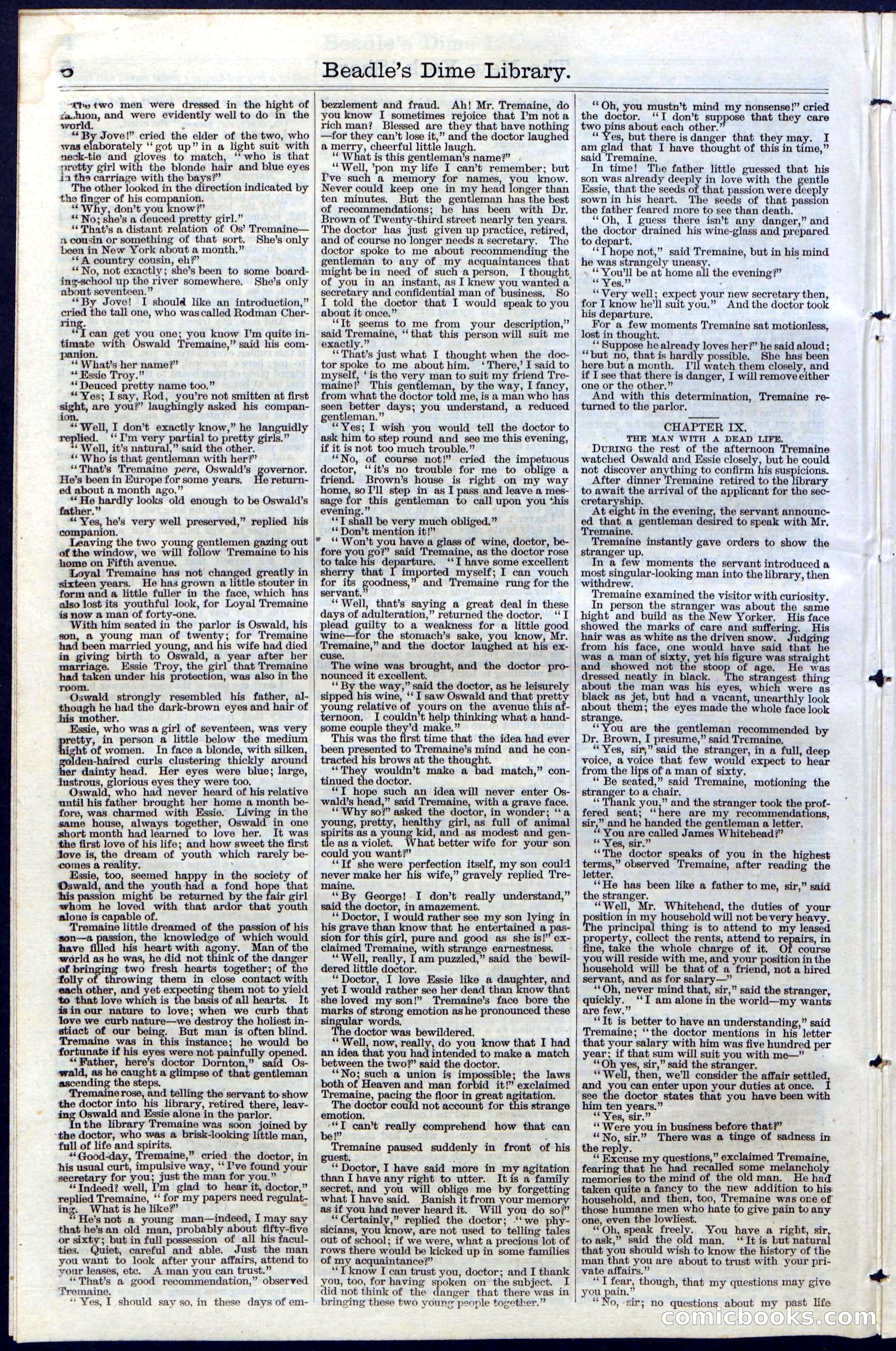 Beadle's Dime Library, Vol. III, No. 31 — page 6 of 32